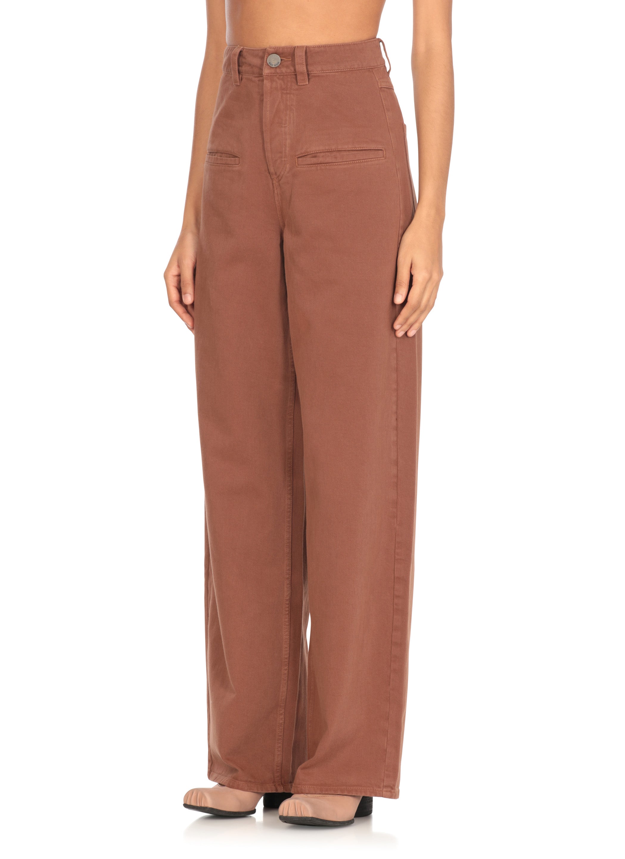 Uma Wang Trousers Brown Cotton