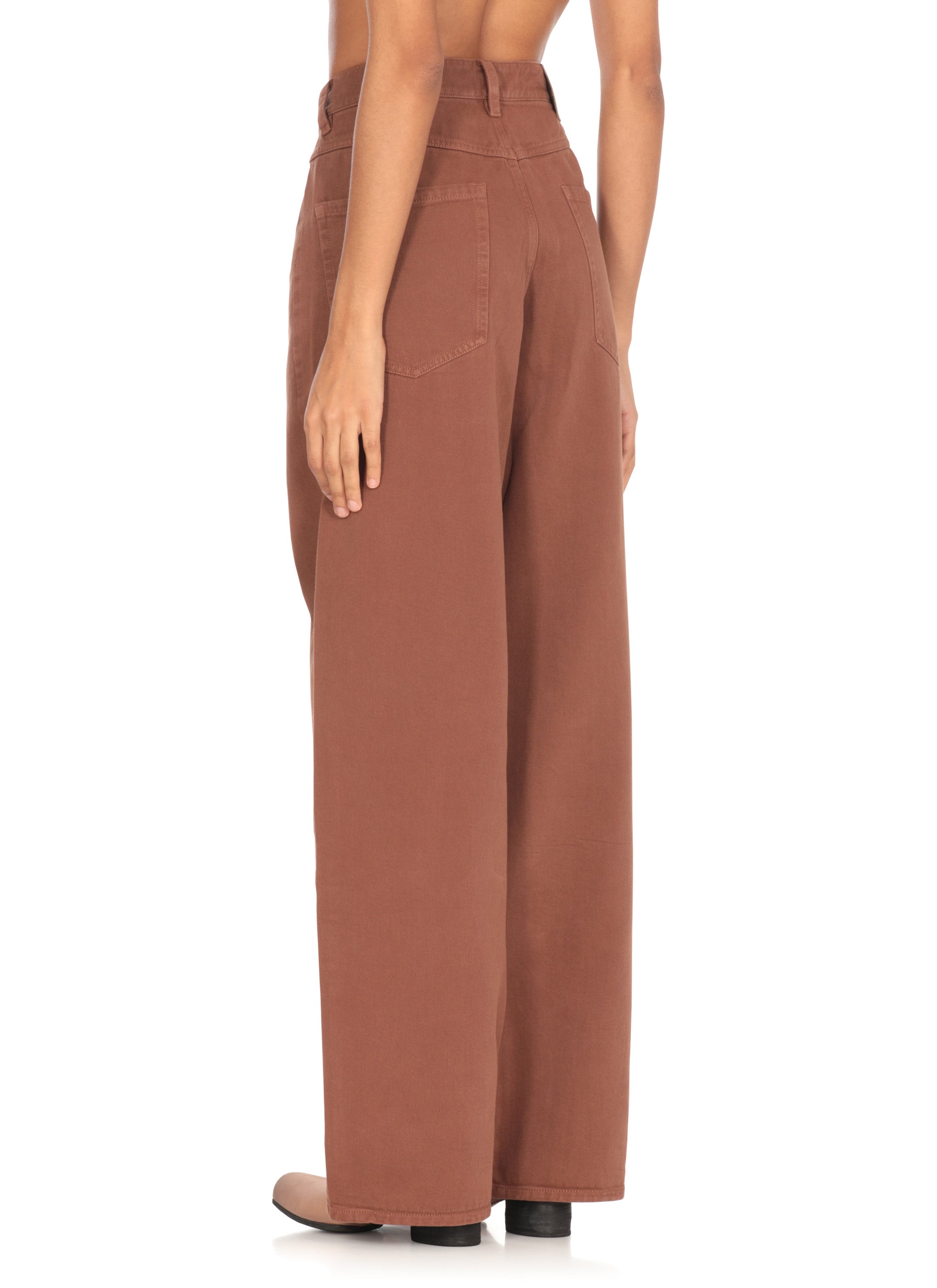 Uma Wang Trousers Brown Cotton