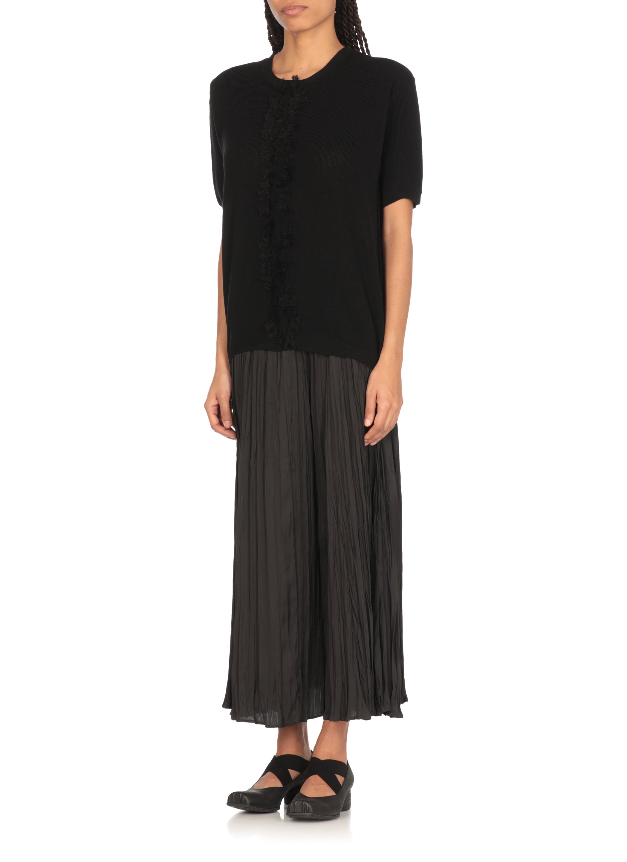 Uma Wang Sweaters Black Cotton Silk