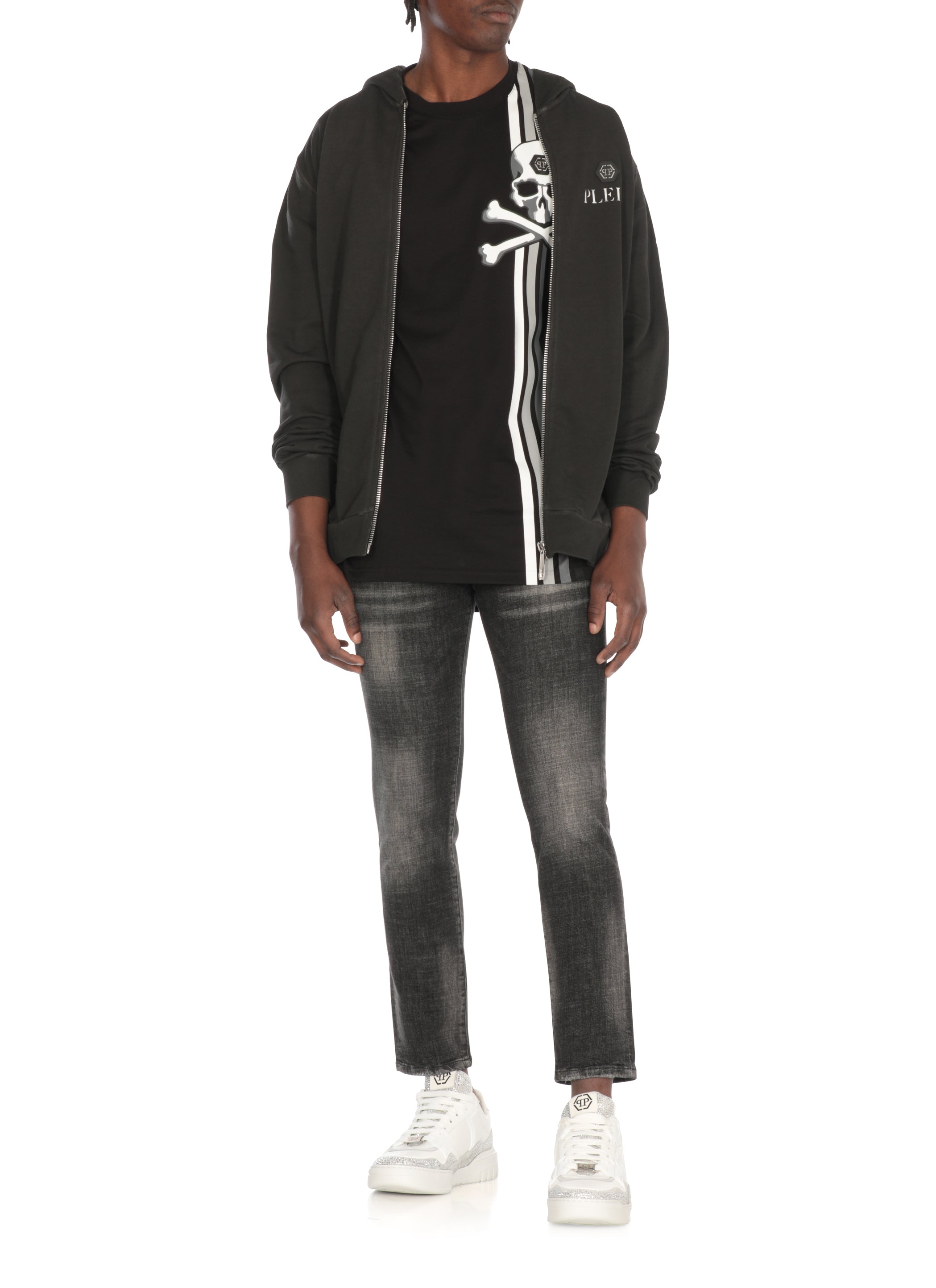 Philipp Plein Jeans Black Cotton Elastane