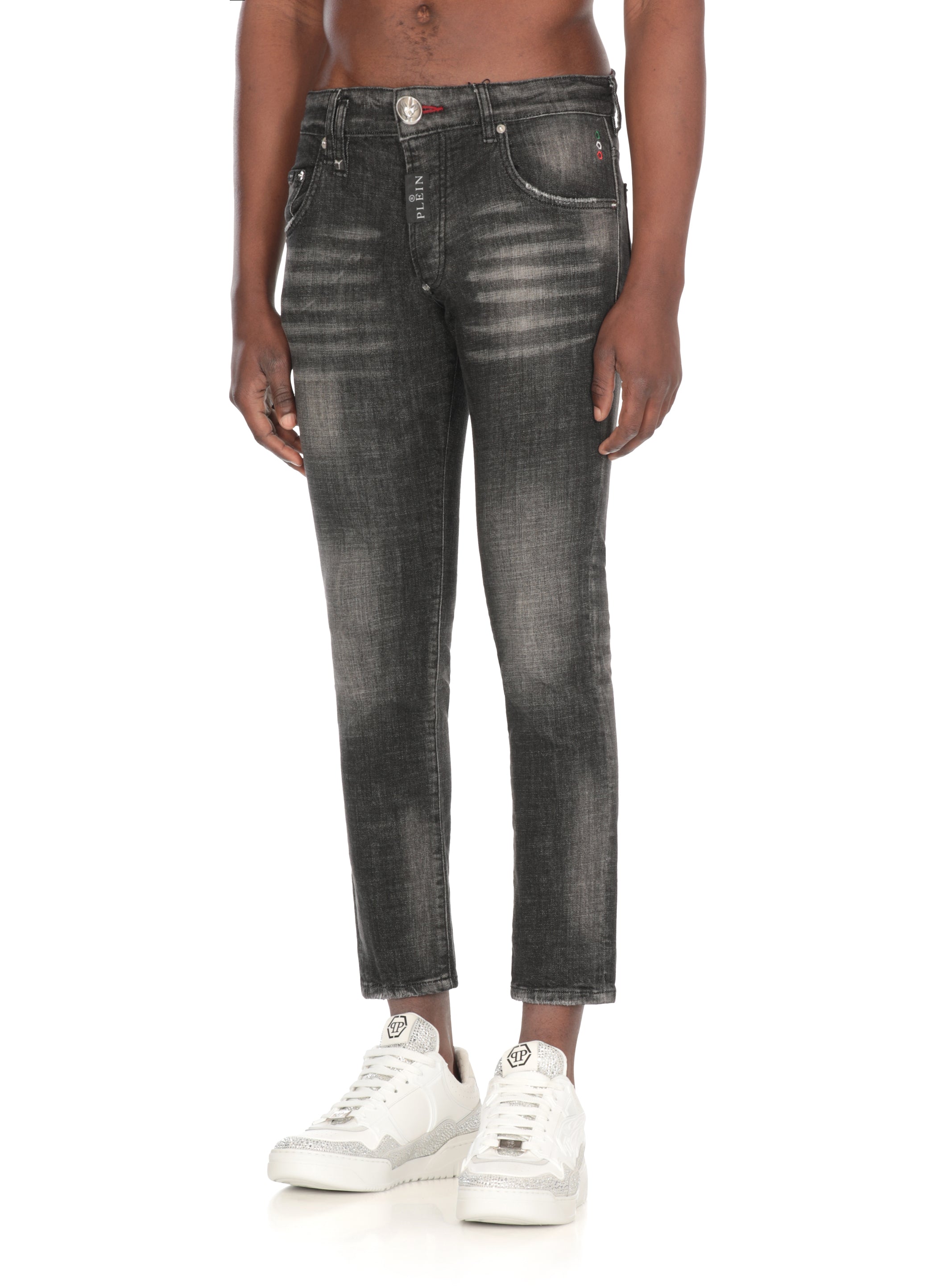 Philipp Plein Jeans Black Cotton Elastane