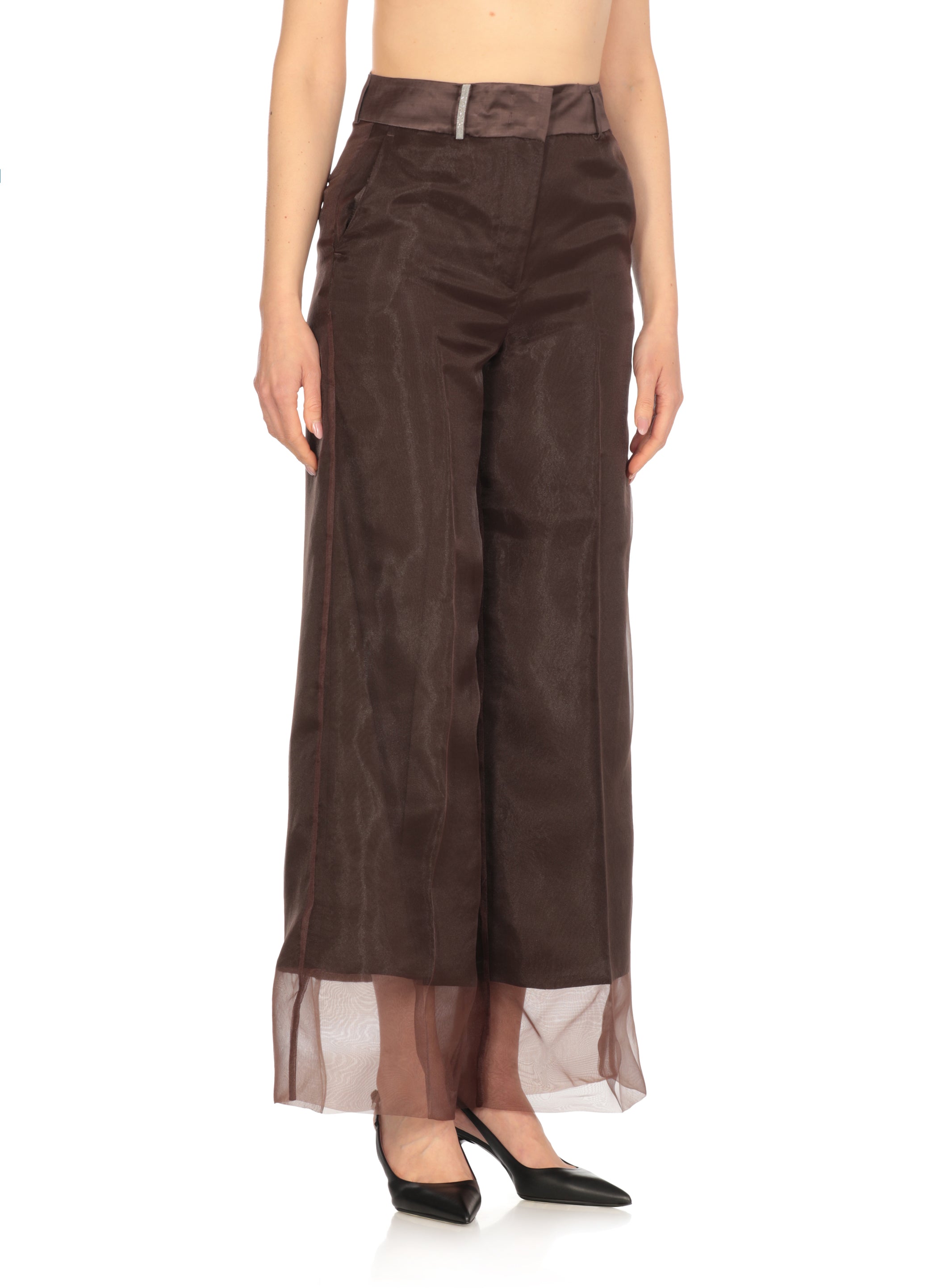 Peserico Aurea Trousers Brown