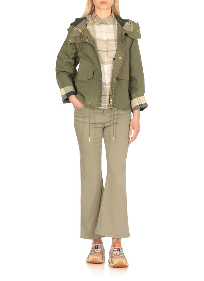 Barbour Coats Green Cotton