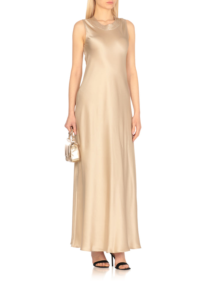 Antonelli Firenze Dresses Beige Acetate Silk