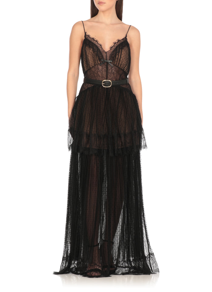 Self Portrait Dresses Black Polyester Fabric 2: Polyamide