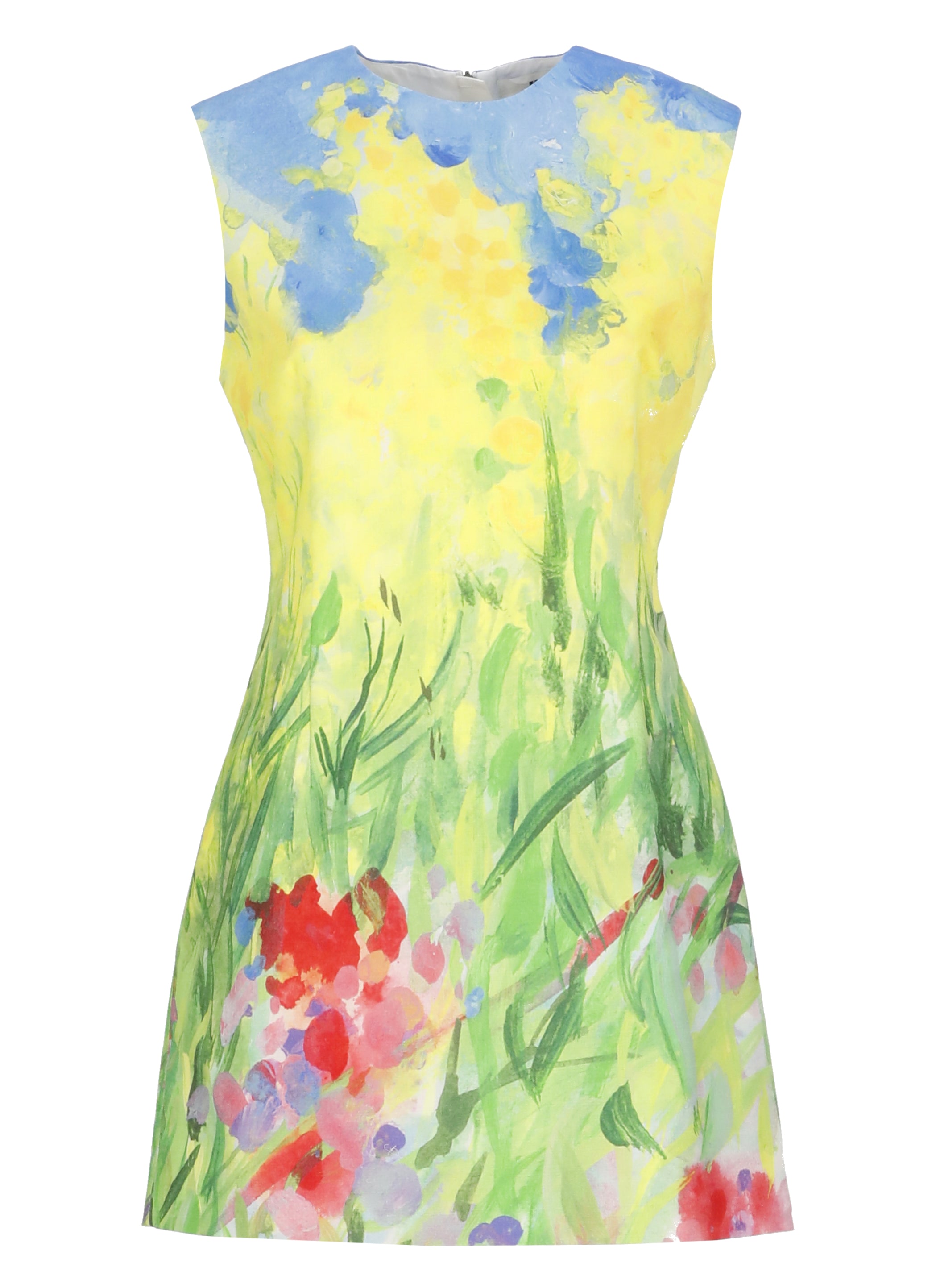 Msgm Dresses Yellow Cotton Elastane