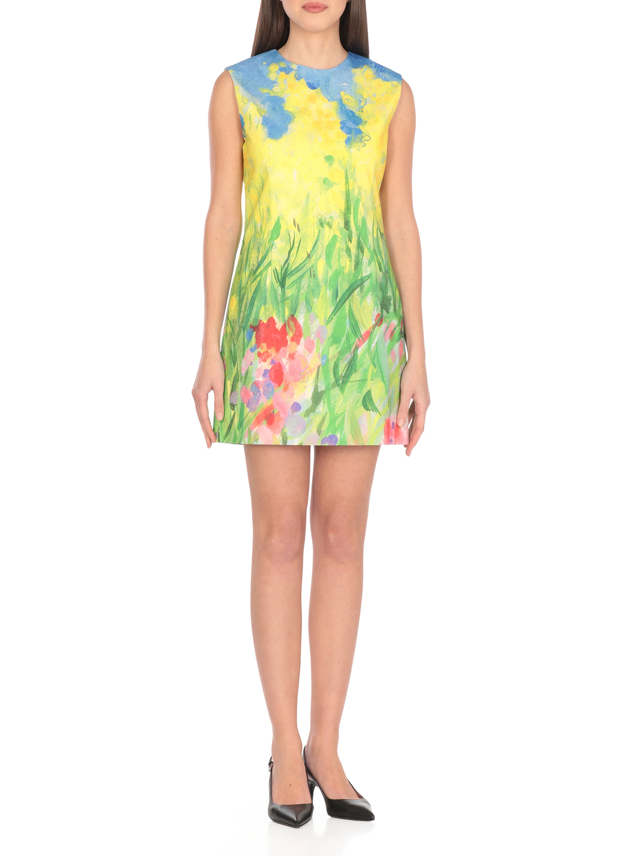 Msgm Dresses Yellow Cotton Elastane