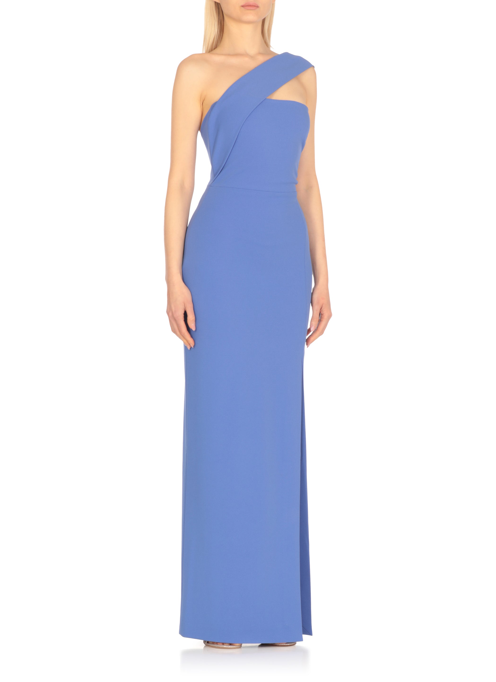 Solace London Dresses Blue Polyester Elastane