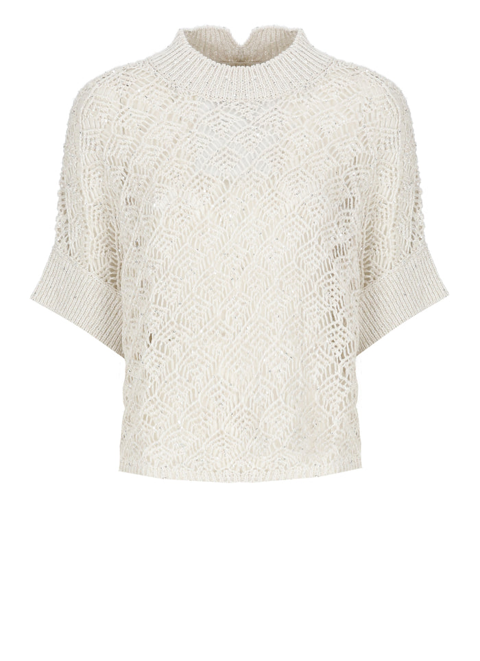 Antonelli Firenze Sweaters Ivory Linen Cotton