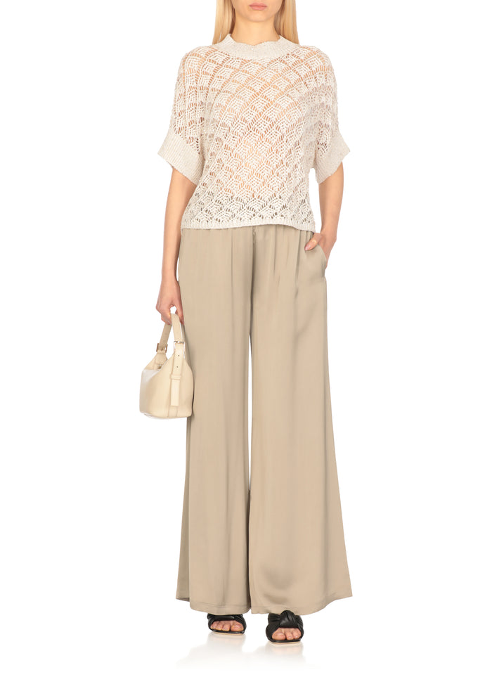 Antonelli Firenze Sweaters Ivory Linen Cotton