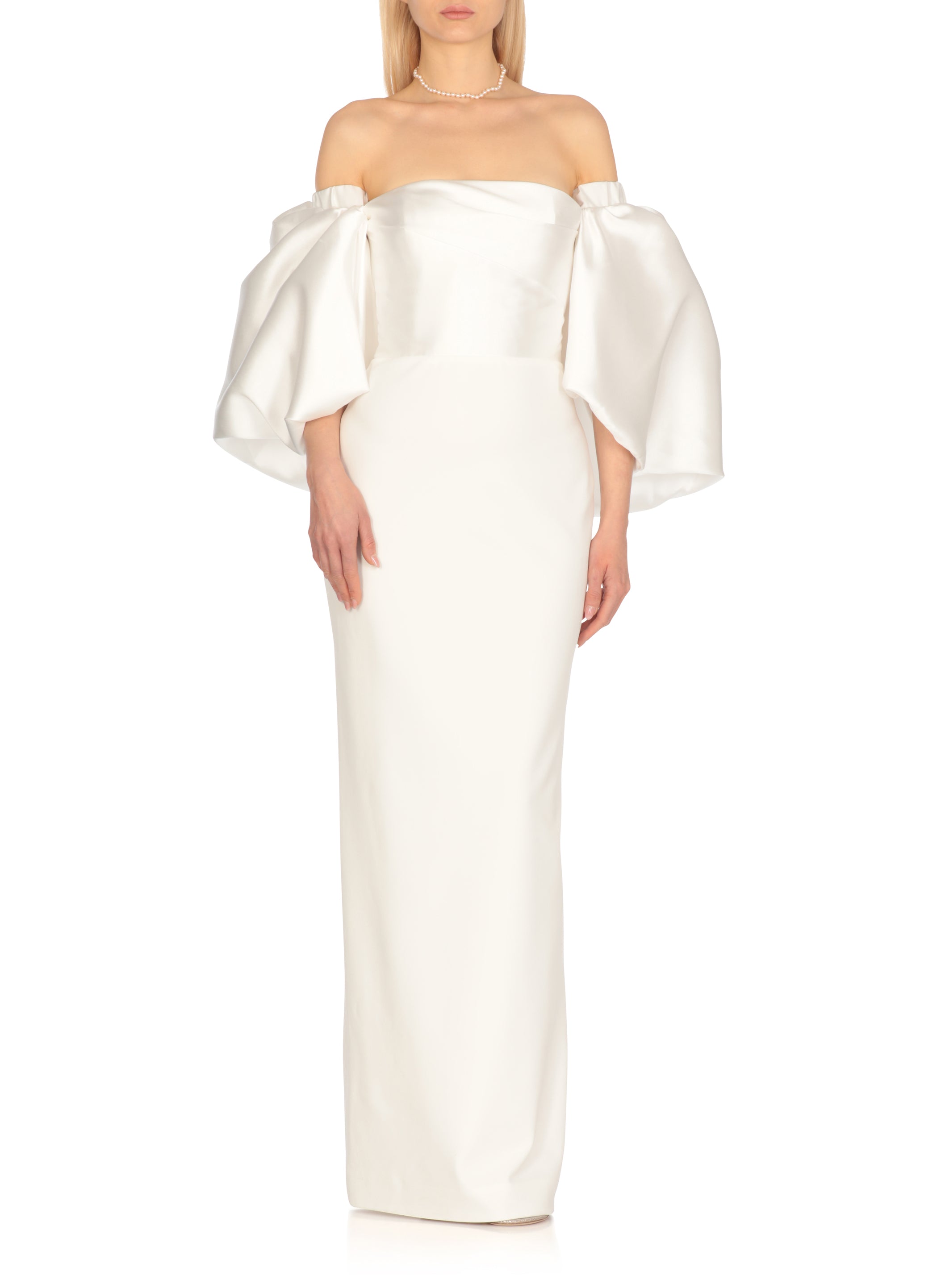 Solace London Dresses White Polyester Elastane