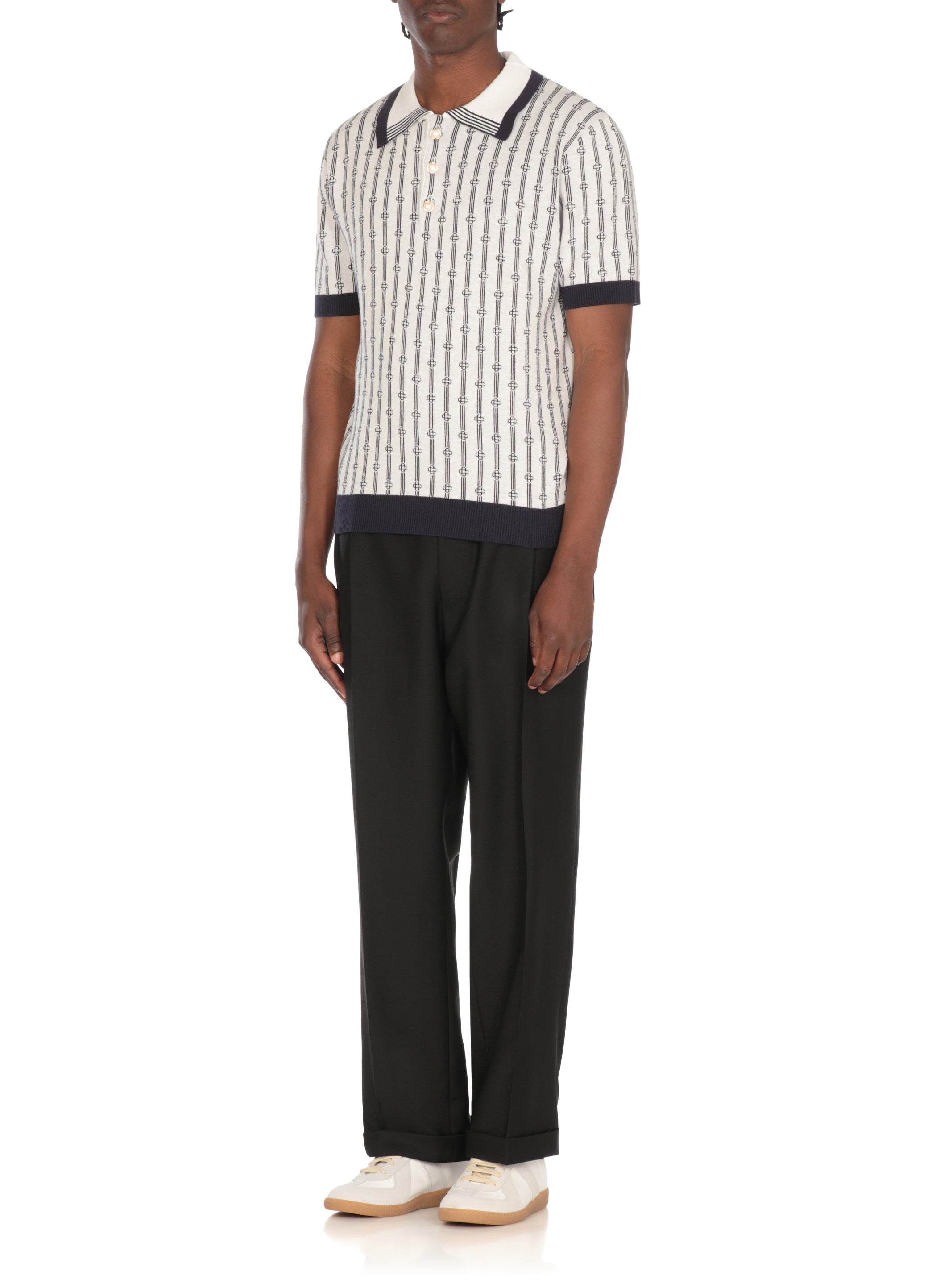 Casablanca T-Shirts And Polos Ivory Cotton Polyamide Elastane