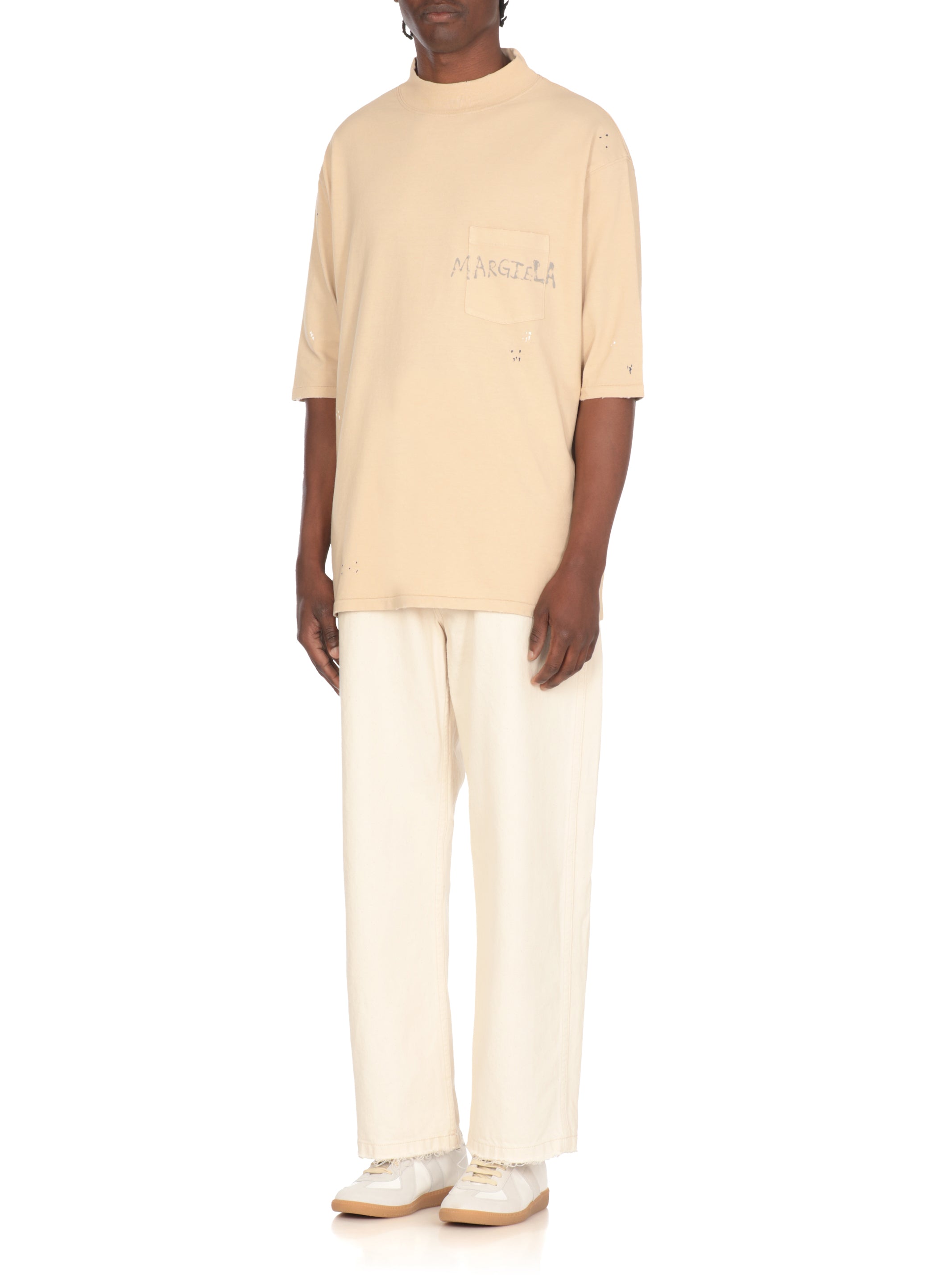 Maison Margiela T-Shirts And Polos Beige Cotton