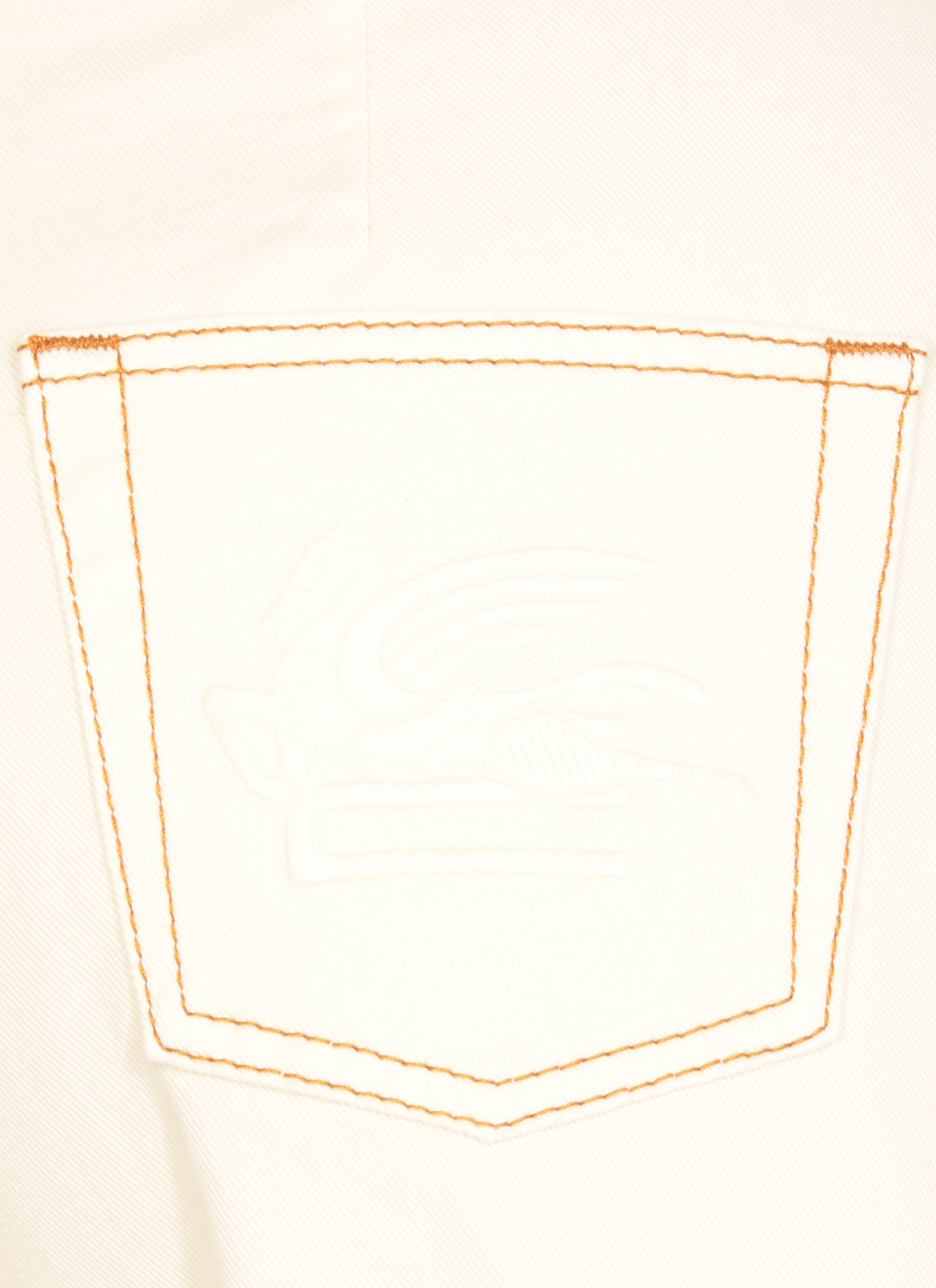 Etro Trousers Ivory Cotone Elastan