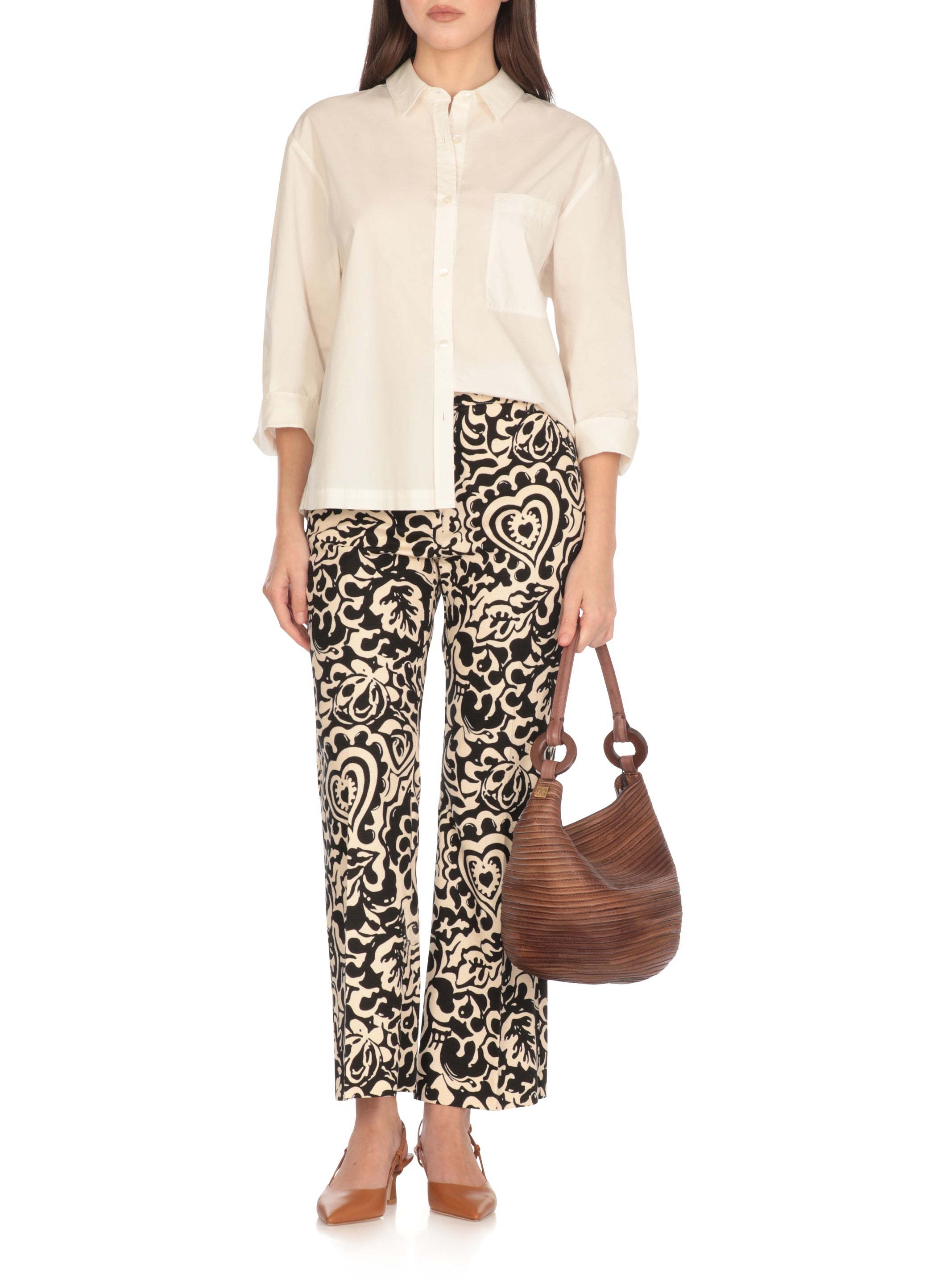 Majo Bags Brown Calf Leather Lining: Fabric