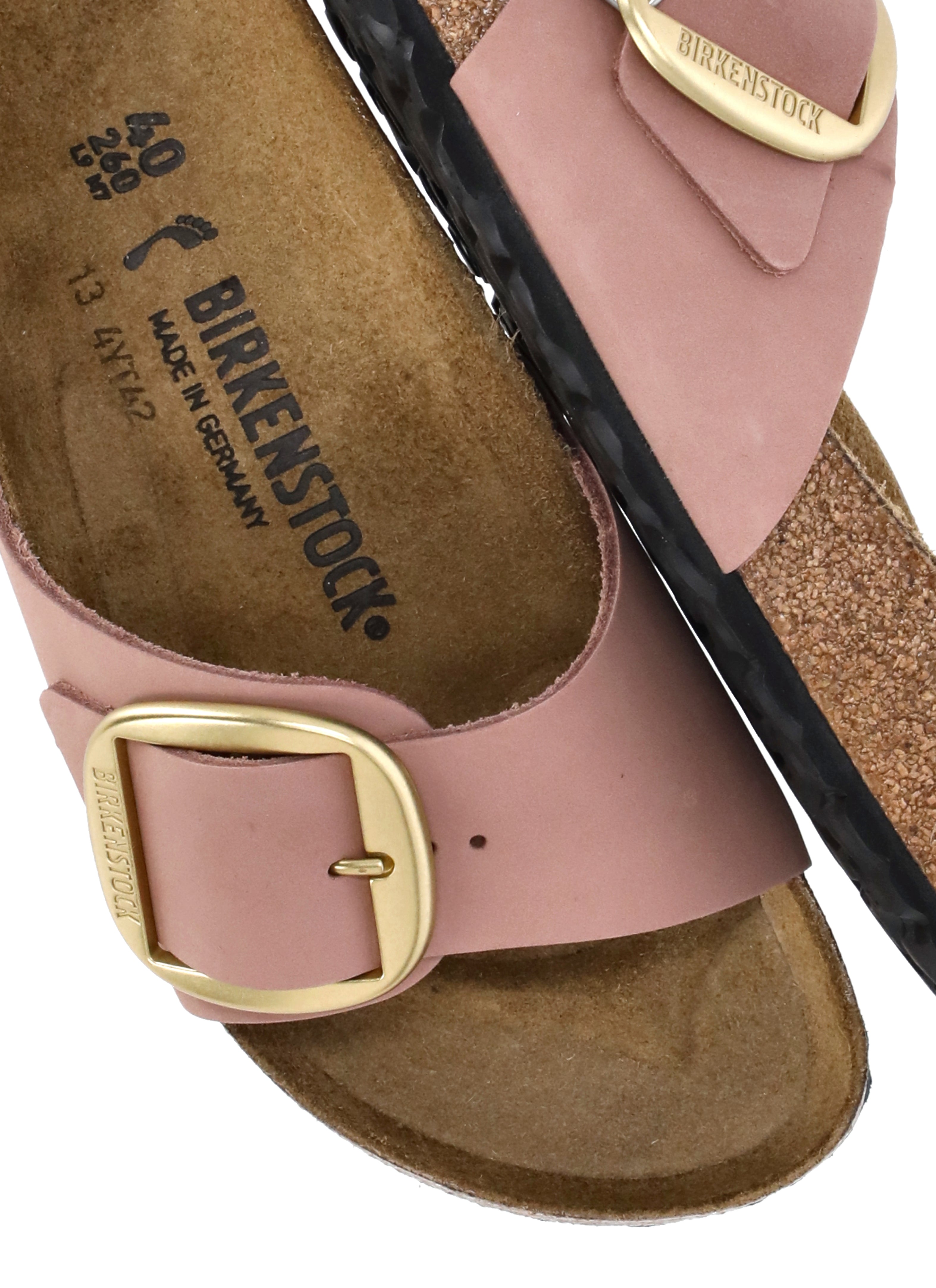 Birkenstock Sandals Pink Cow Leather Sole: Rubber