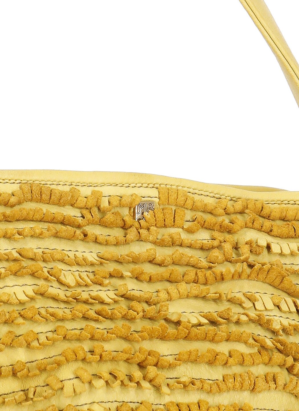 Majo Bags Yellow Calf Leather Lining: Fabric
