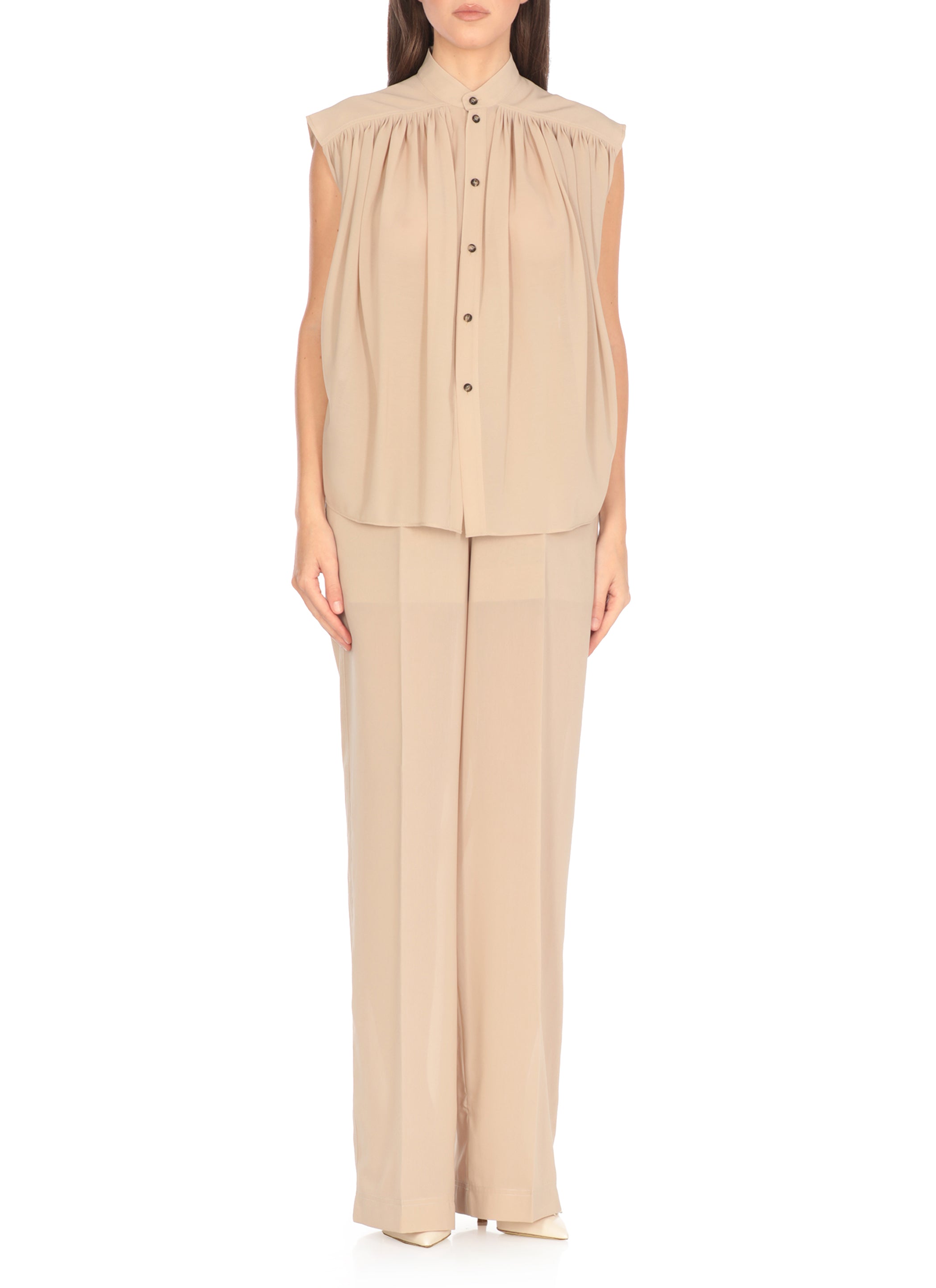 Philosophy By Lorenzo Serafini Shirts Beige Polyester Cotton