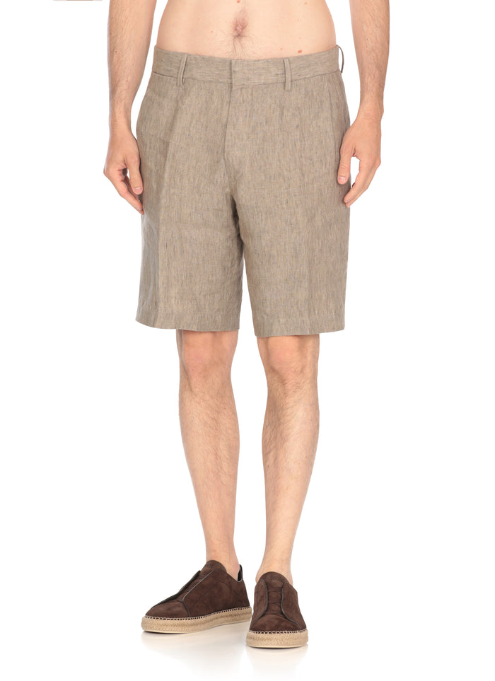 Zegna Trousers Grey Linen Lining: Cotton