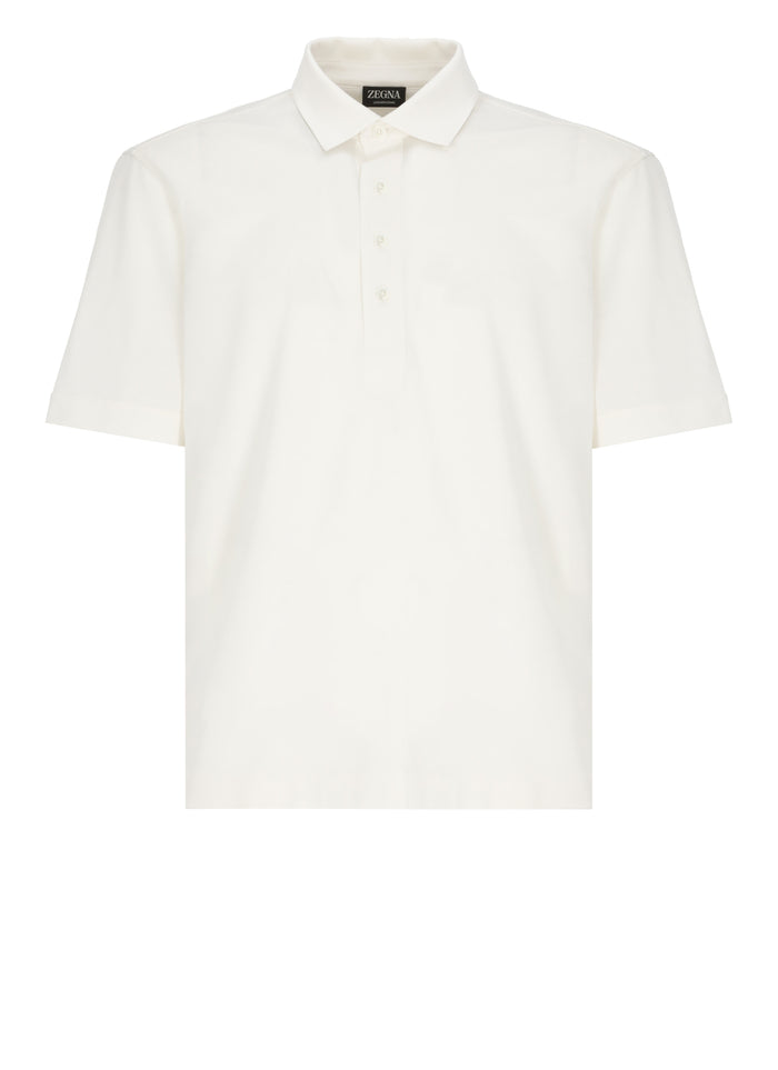 Zegna T-Shirts And Polos White Silk Cotton