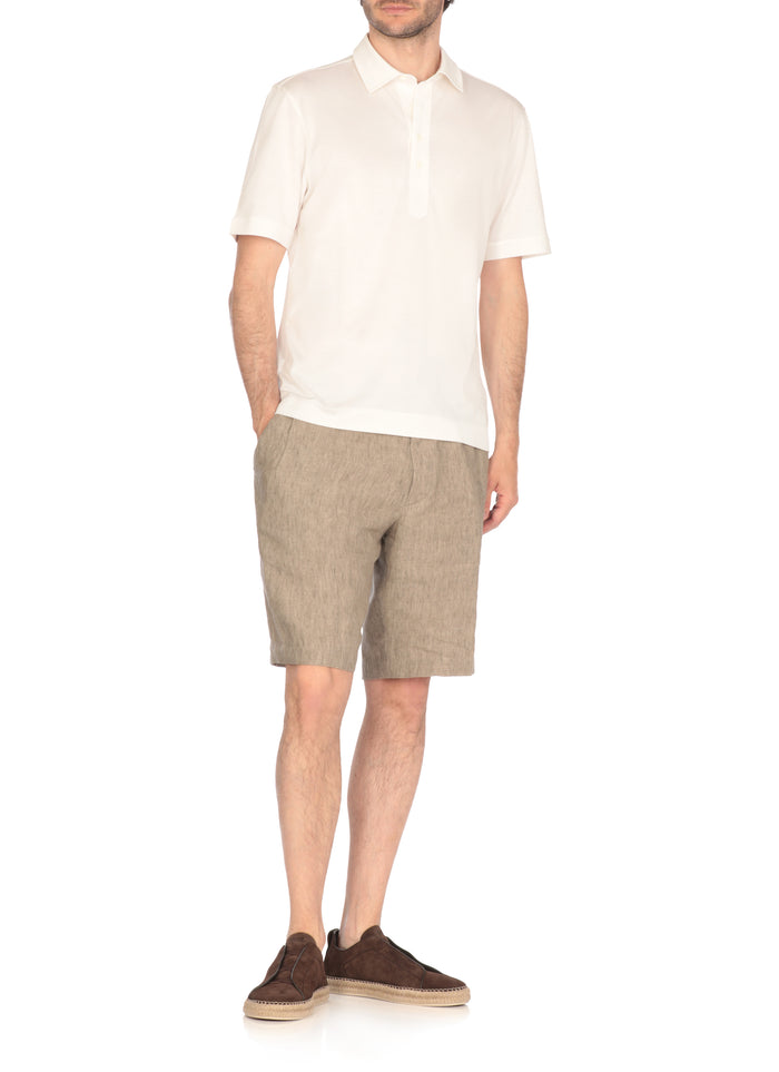 Zegna T-Shirts And Polos White Silk Cotton