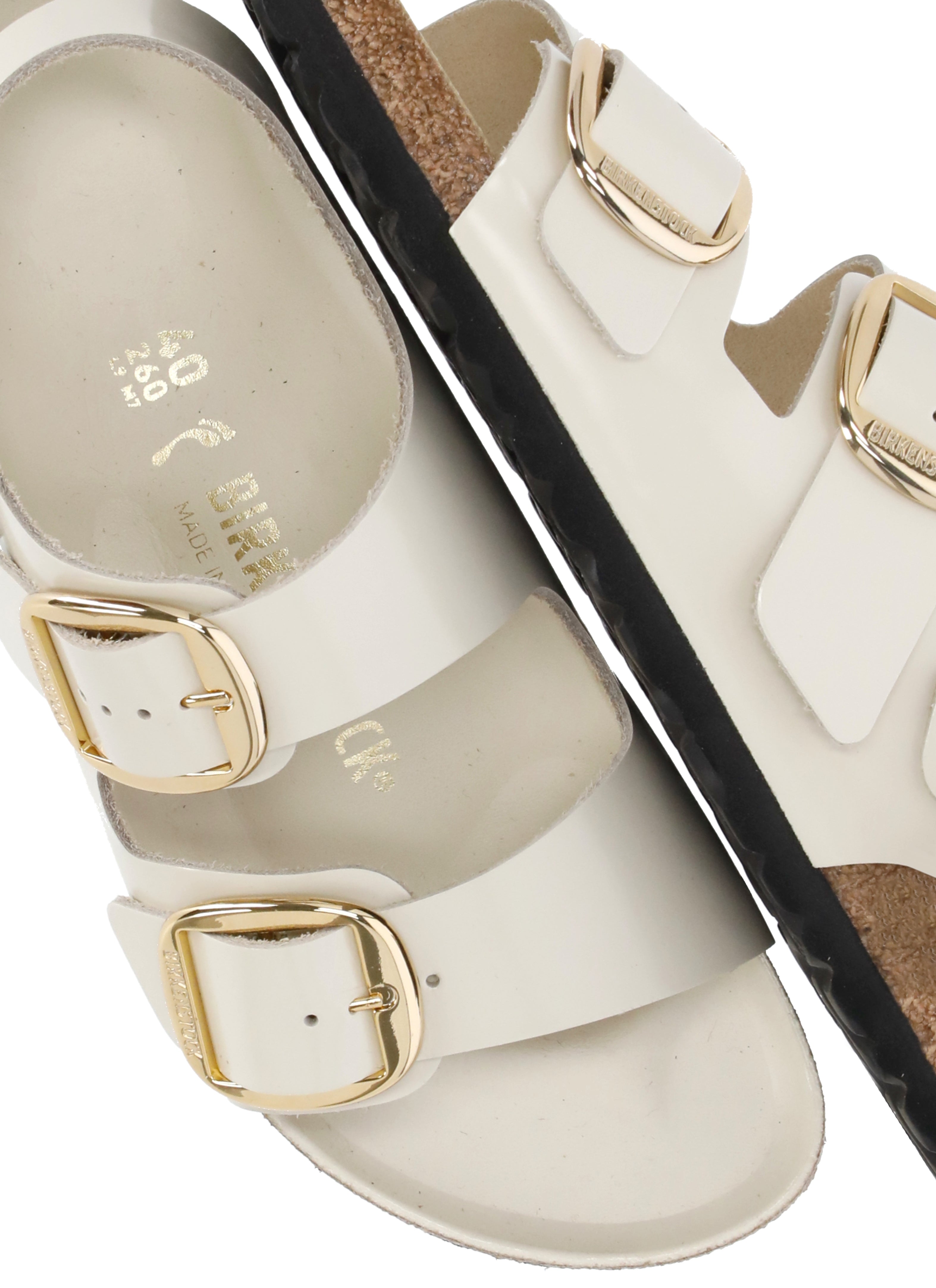 Birkenstock Sandals Ivory Cowhide Sole: Eva