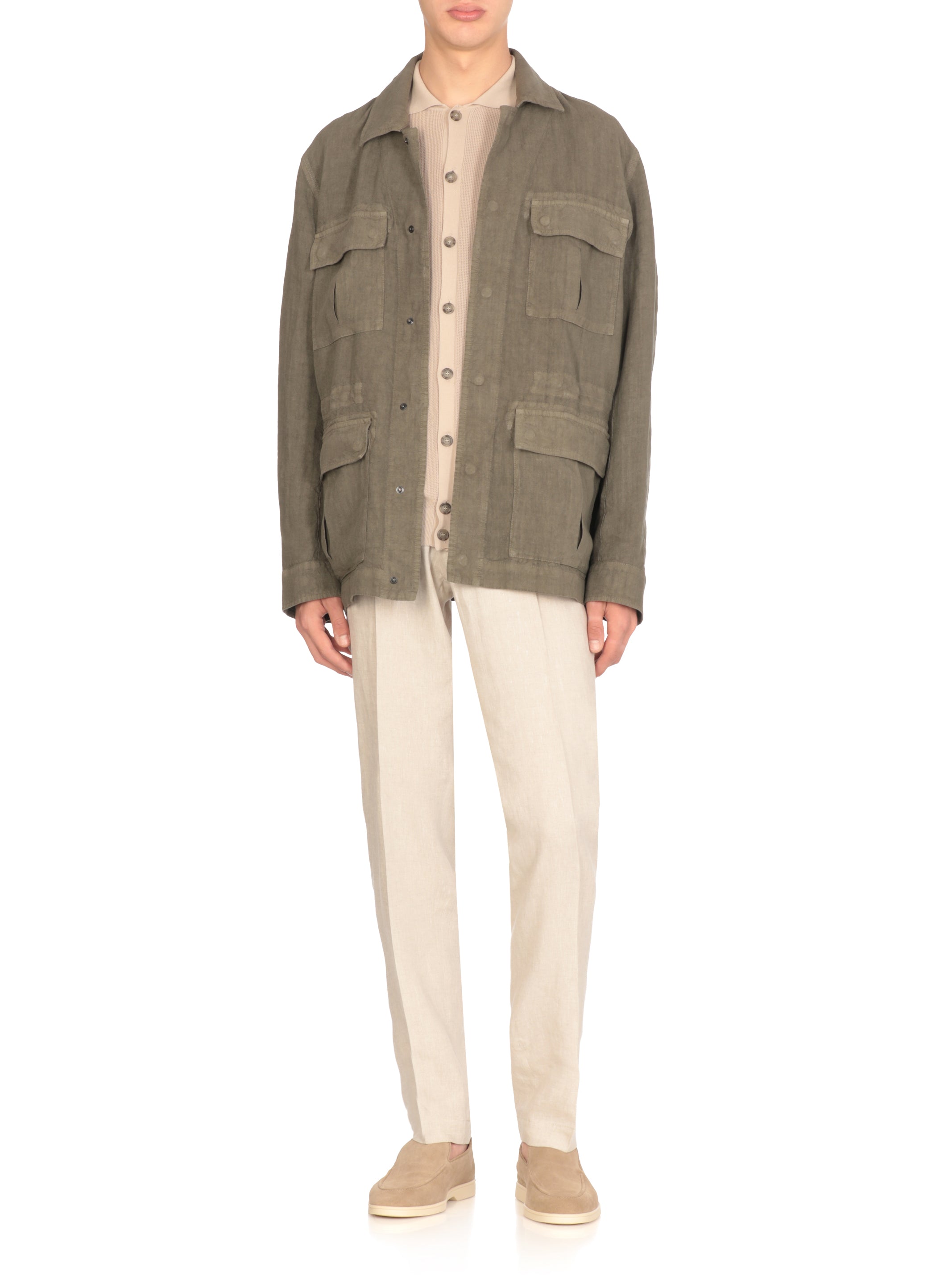 Peserico Shirts Beige Cotton