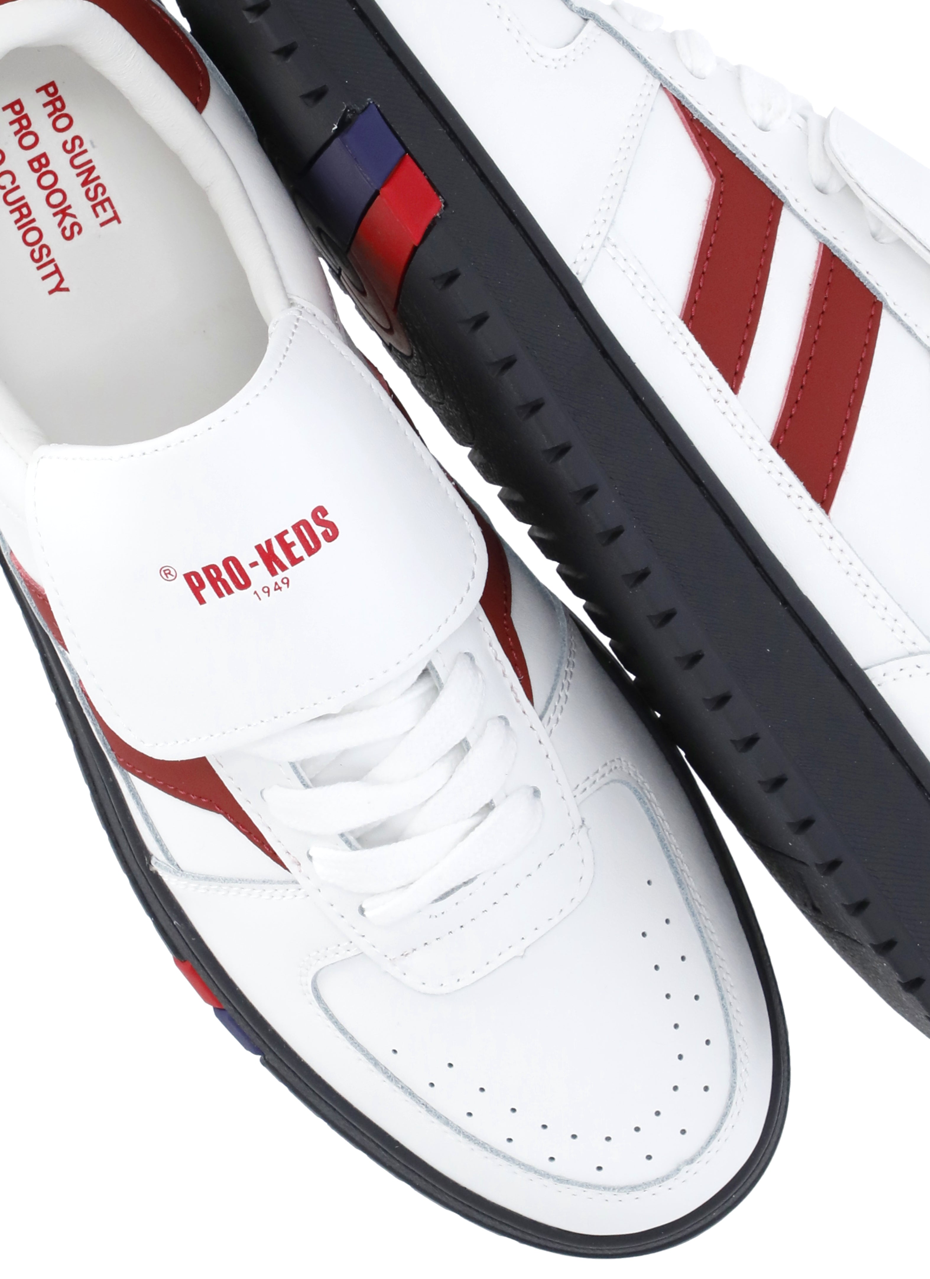 Pro-Keds 1949 Sneakers White Cowhide Sole: Rubber