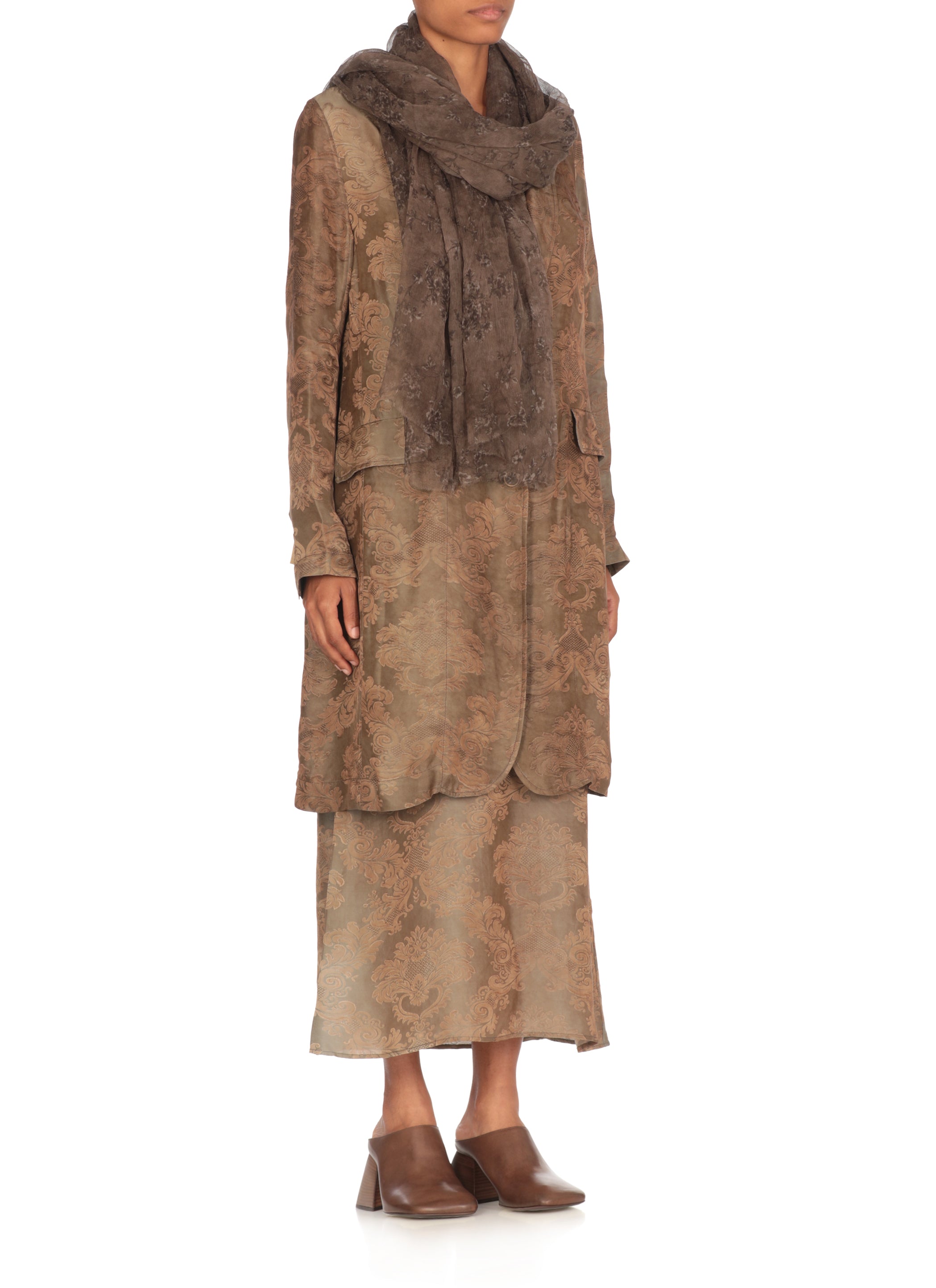 Uma Wang Scarfs Grey Silk