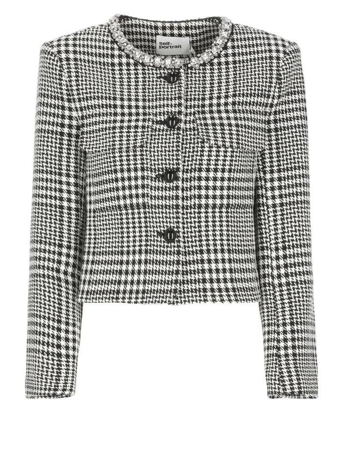 Self Portrait Jackets Black Polyester Wool Lining: Cupro