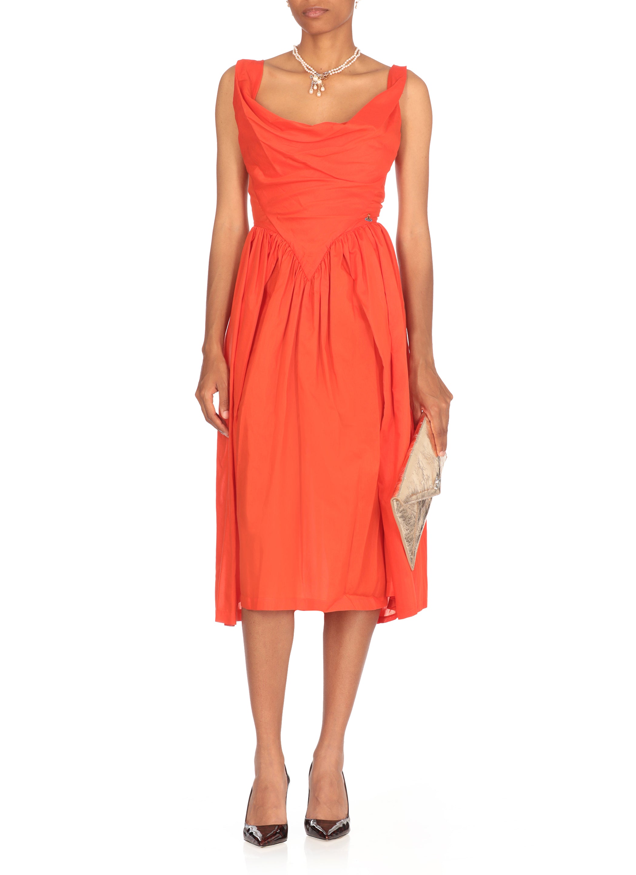 Vivienne Westwood Dresses Orange Cotton Silk