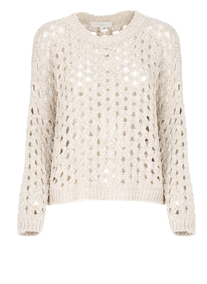 Antonelli Firenze Sweaters Beige Cotton Polyamide