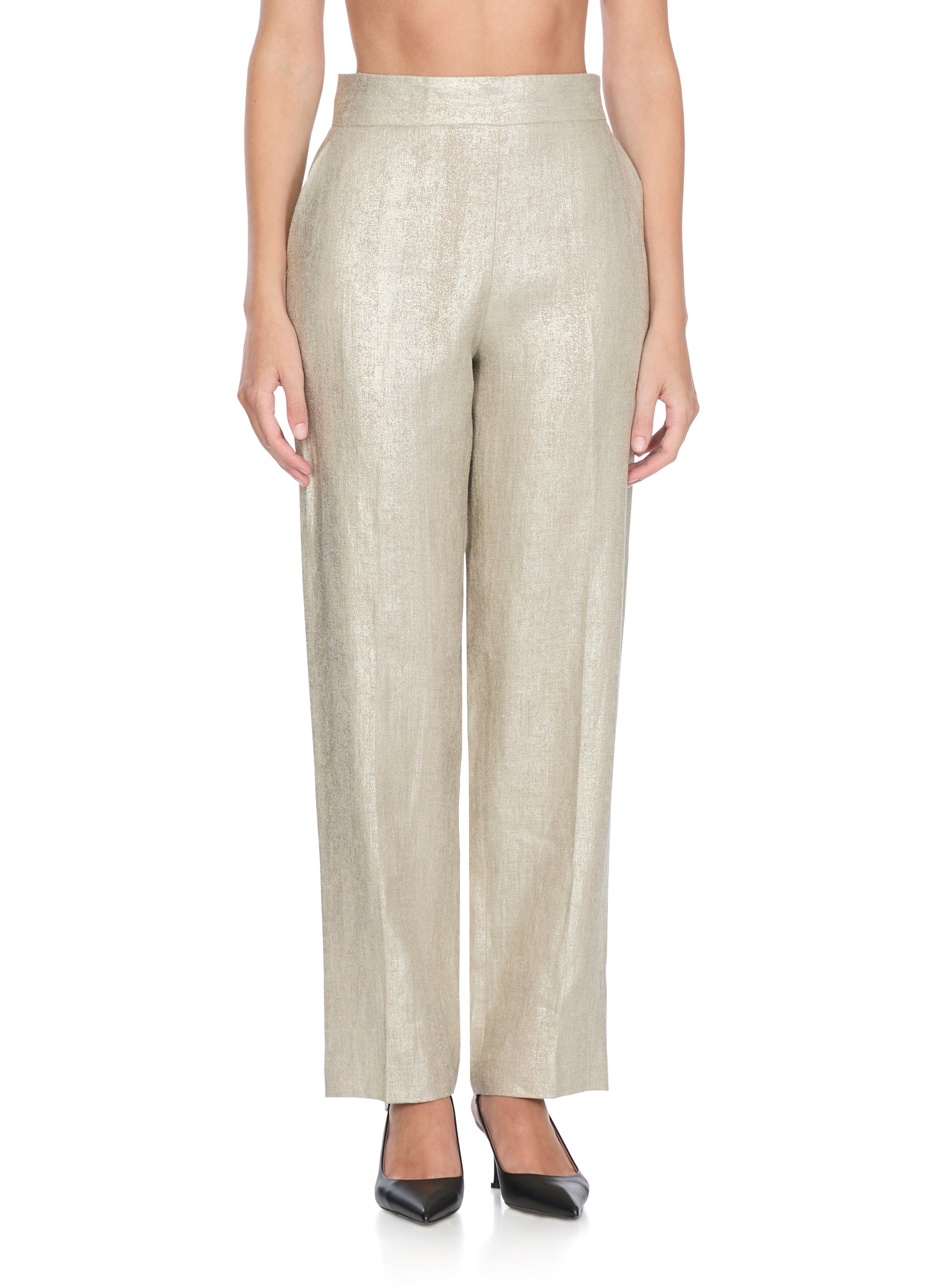 Antonelli Firenze Trousers Golden Linen