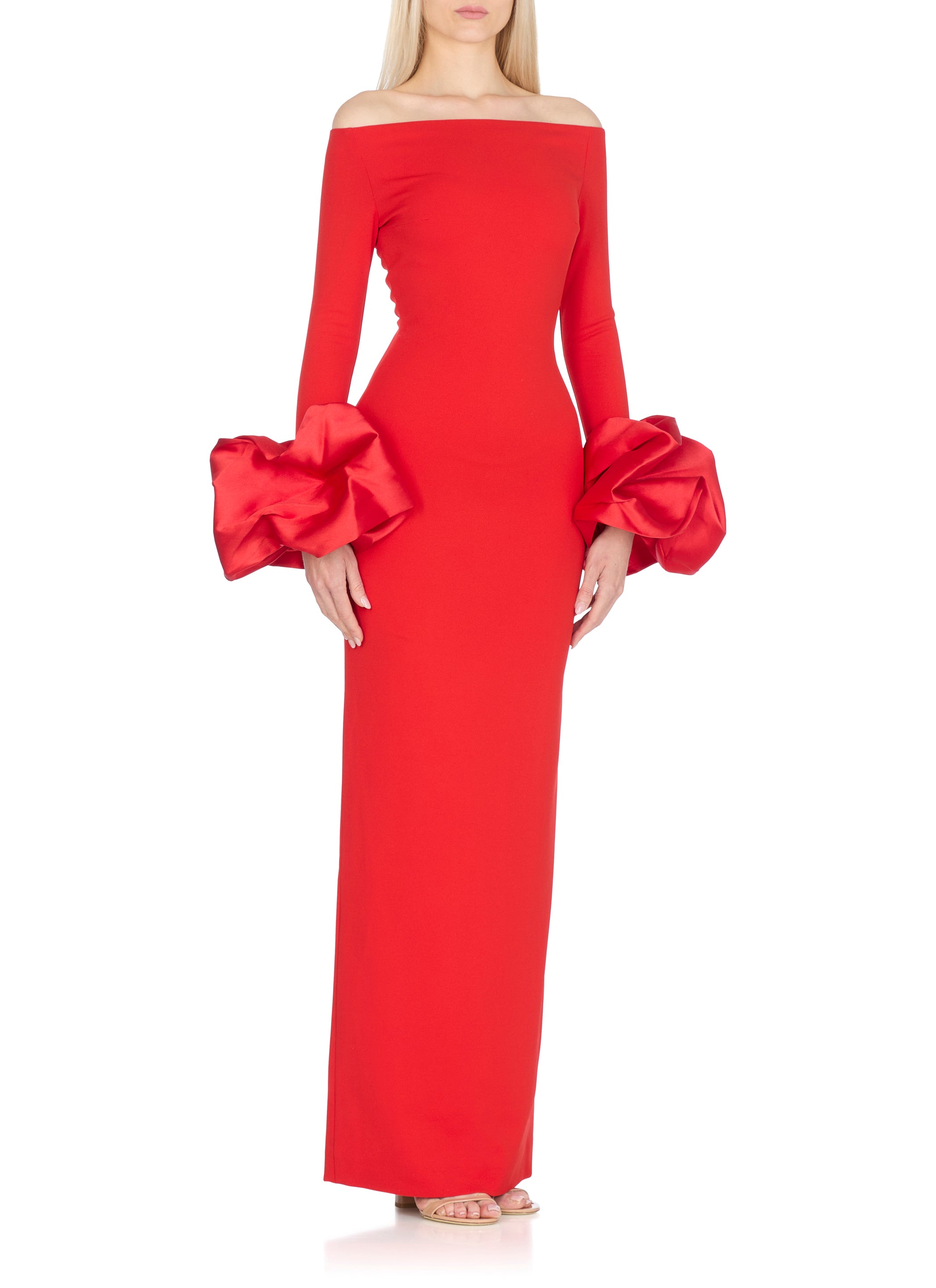 Solace London Dresses Red Polyester Elastane