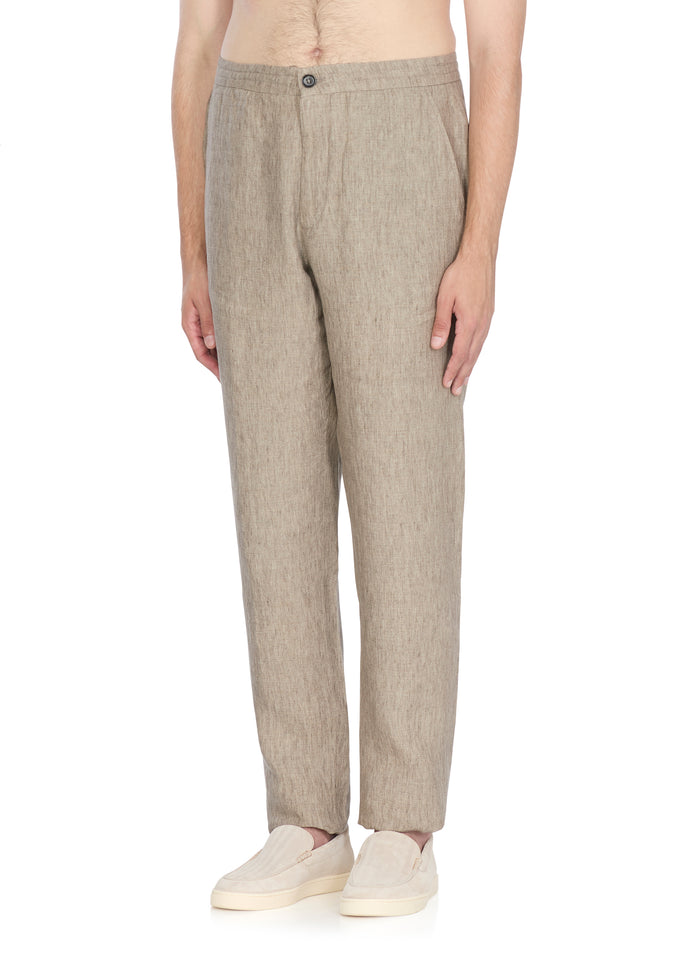 Zegna Trousers Beige Linen Lining: Cotton