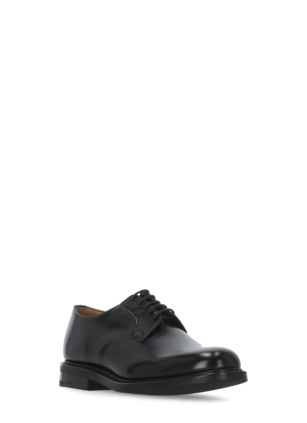 Churchs Flat Shoes Black Calf Leather