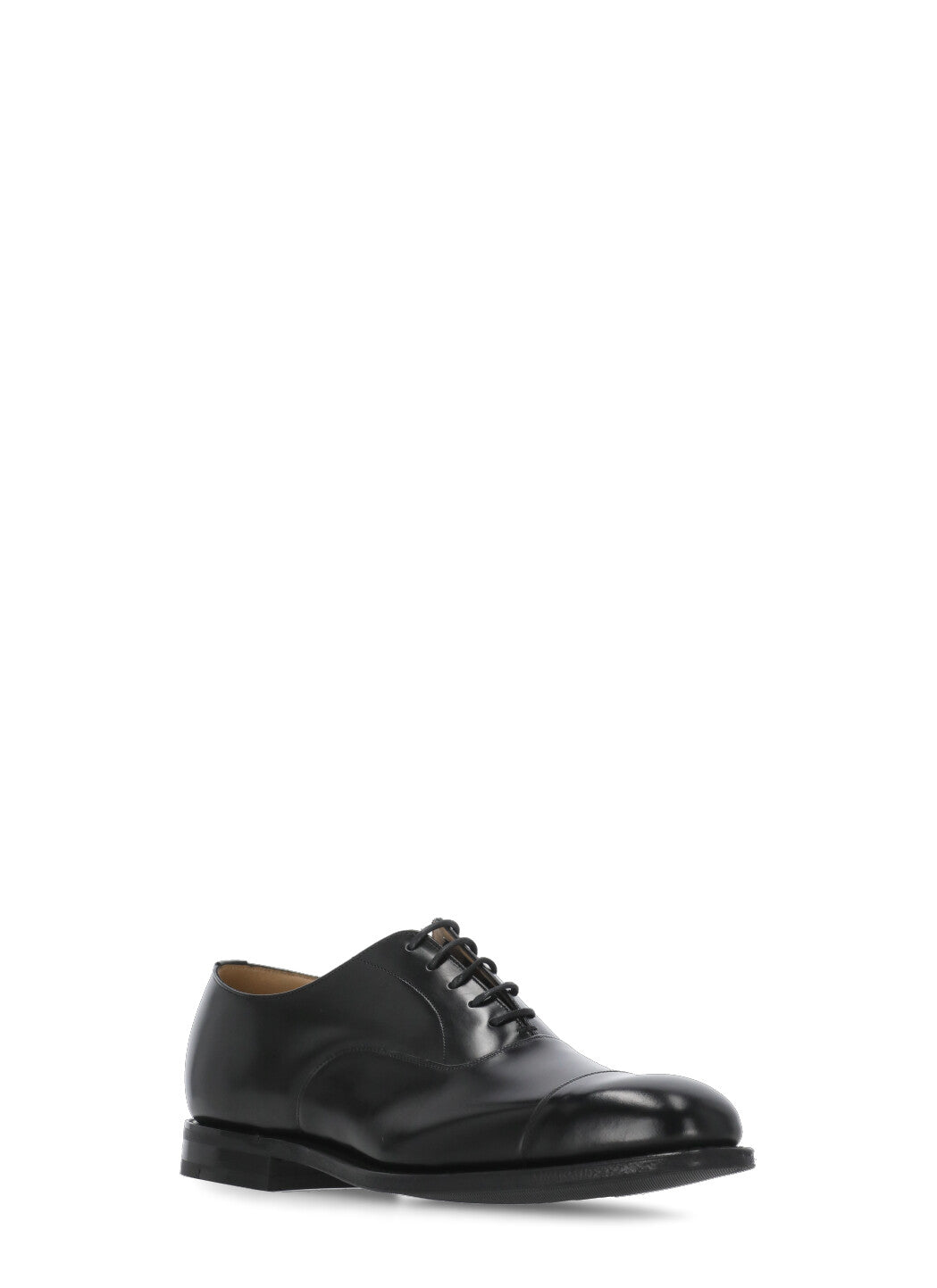 Churchs Flat Shoes Black Calf Leather