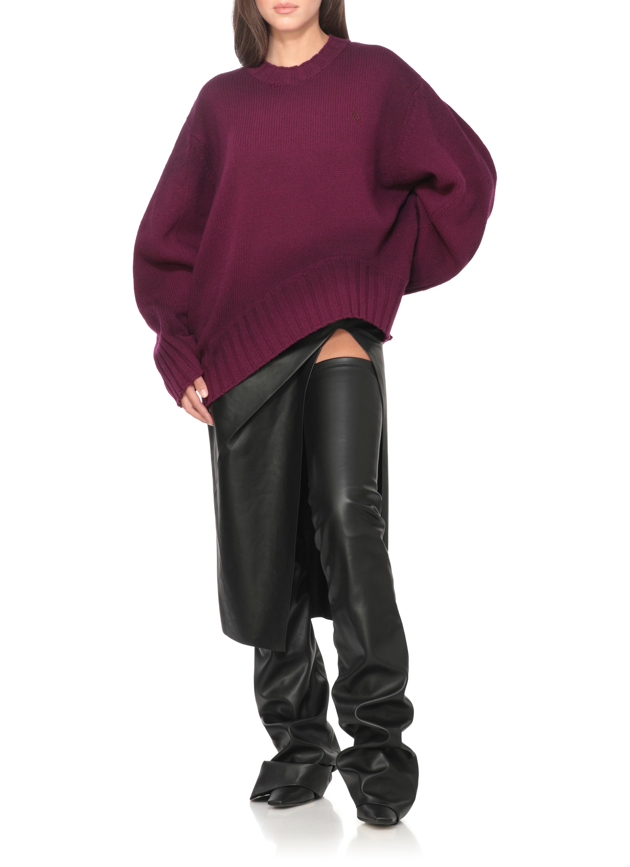 The Attico Sweaters Purple Wool Cashmere