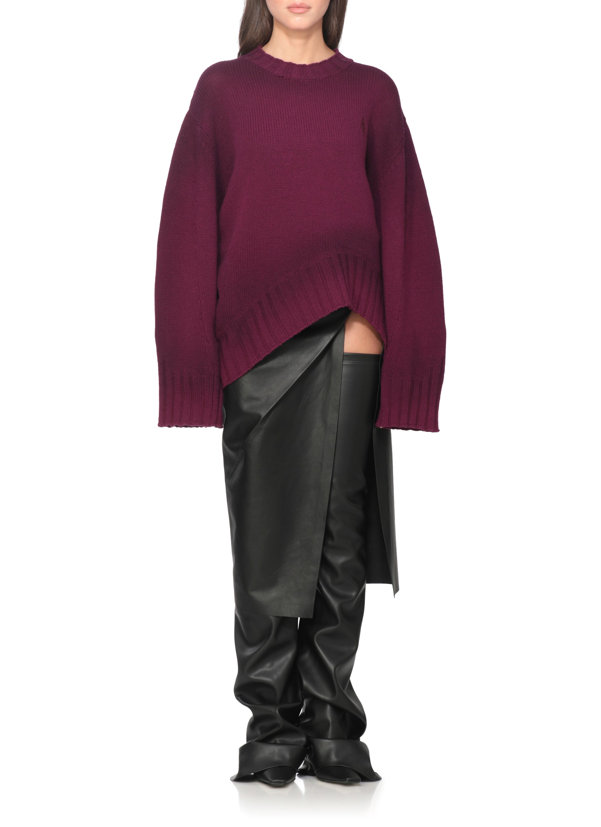 The Attico Sweaters Purple Wool Cashmere