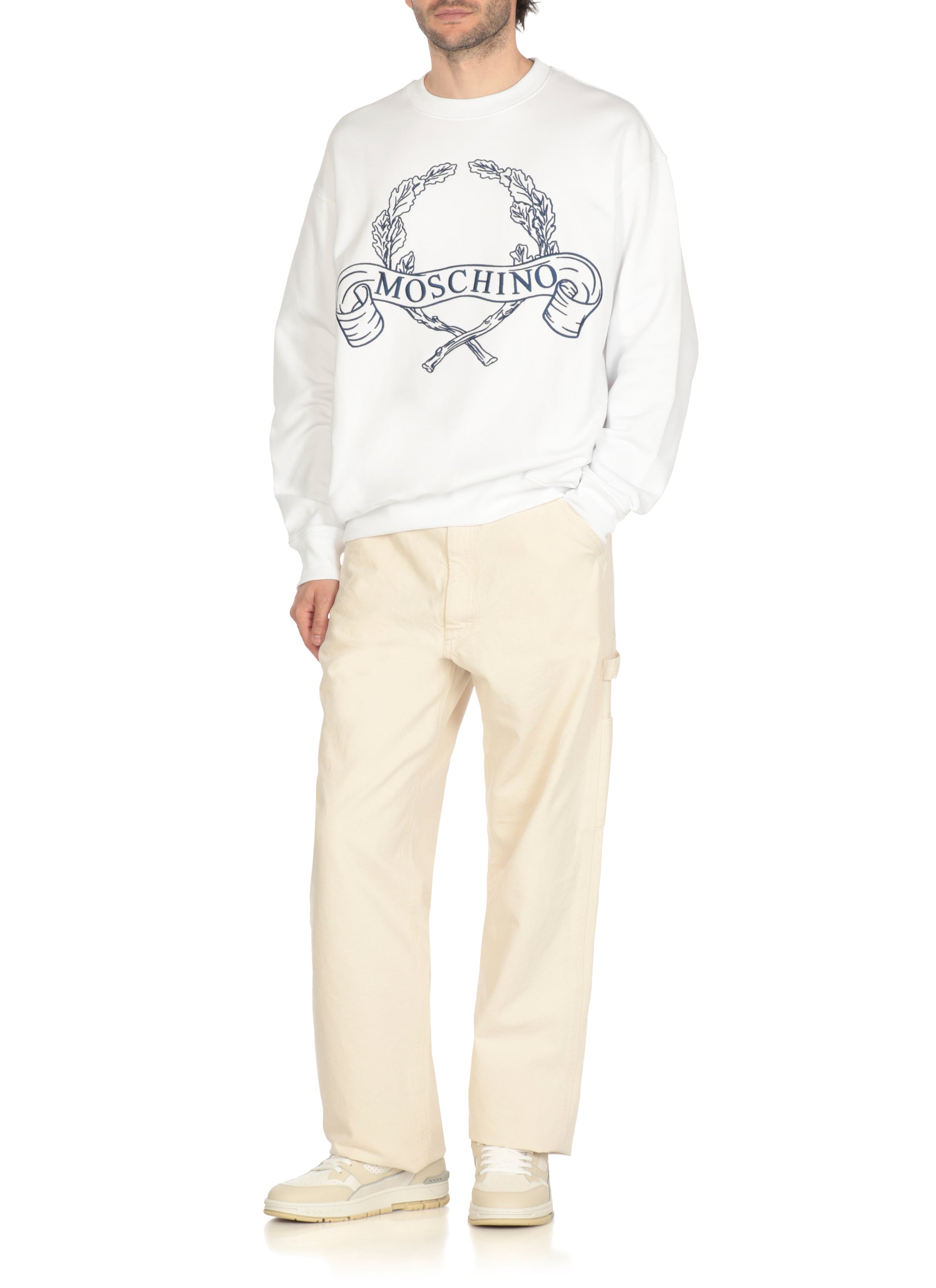 Moschino Sweaters White Cotton
