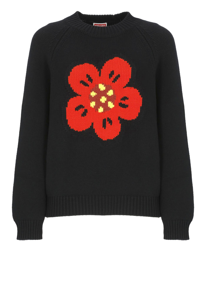Kenzo Sweaters Black Cotton Wool Nylon