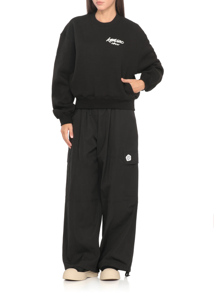 Kenzo Trousers Black Poliestere Cotone