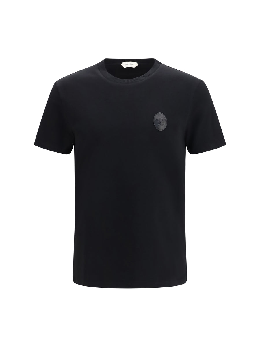 Logo Application T-Shirt Black Cotton; Elastane T-shirts