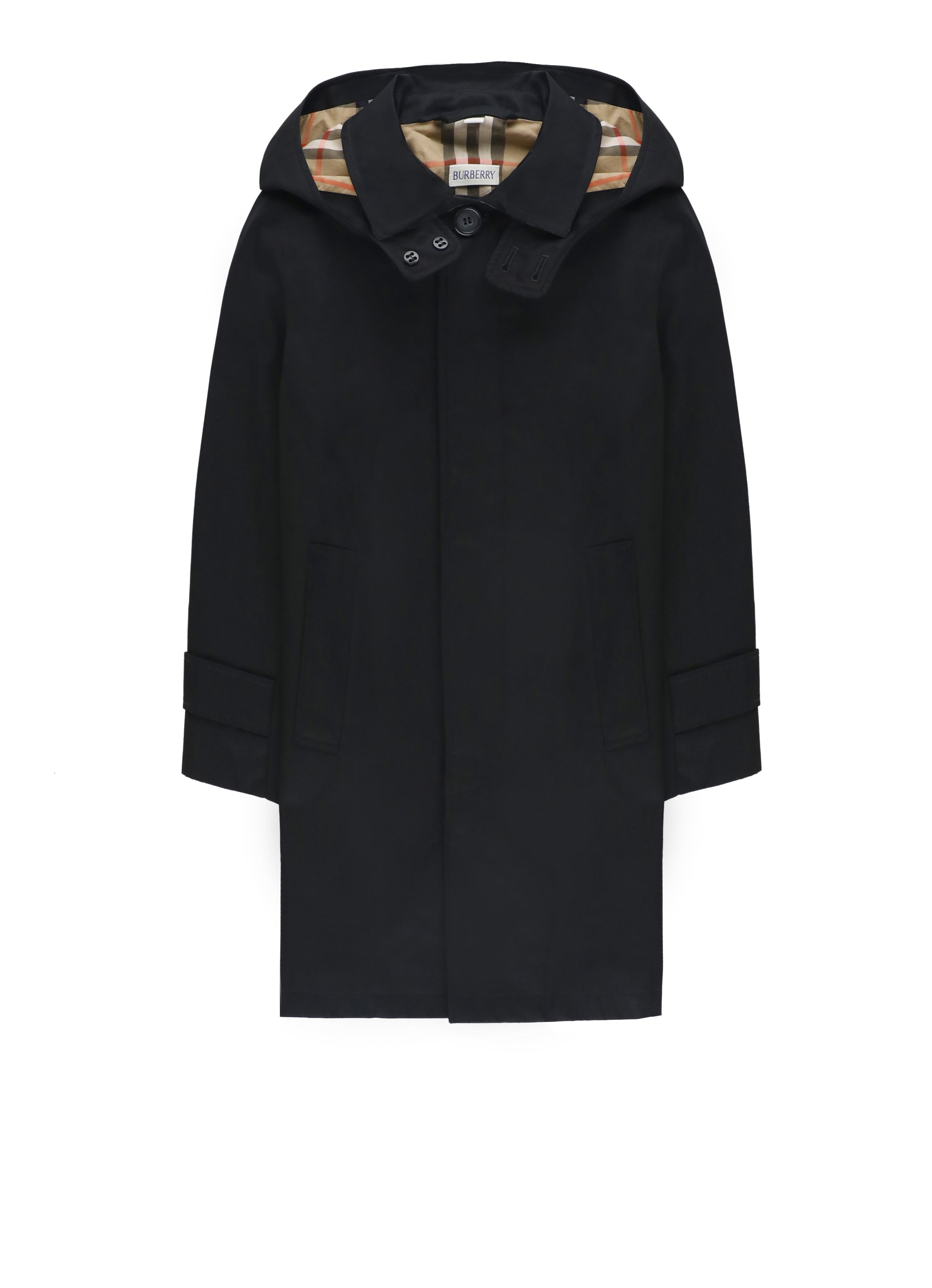 Burberry Kids Coats Black Cotton