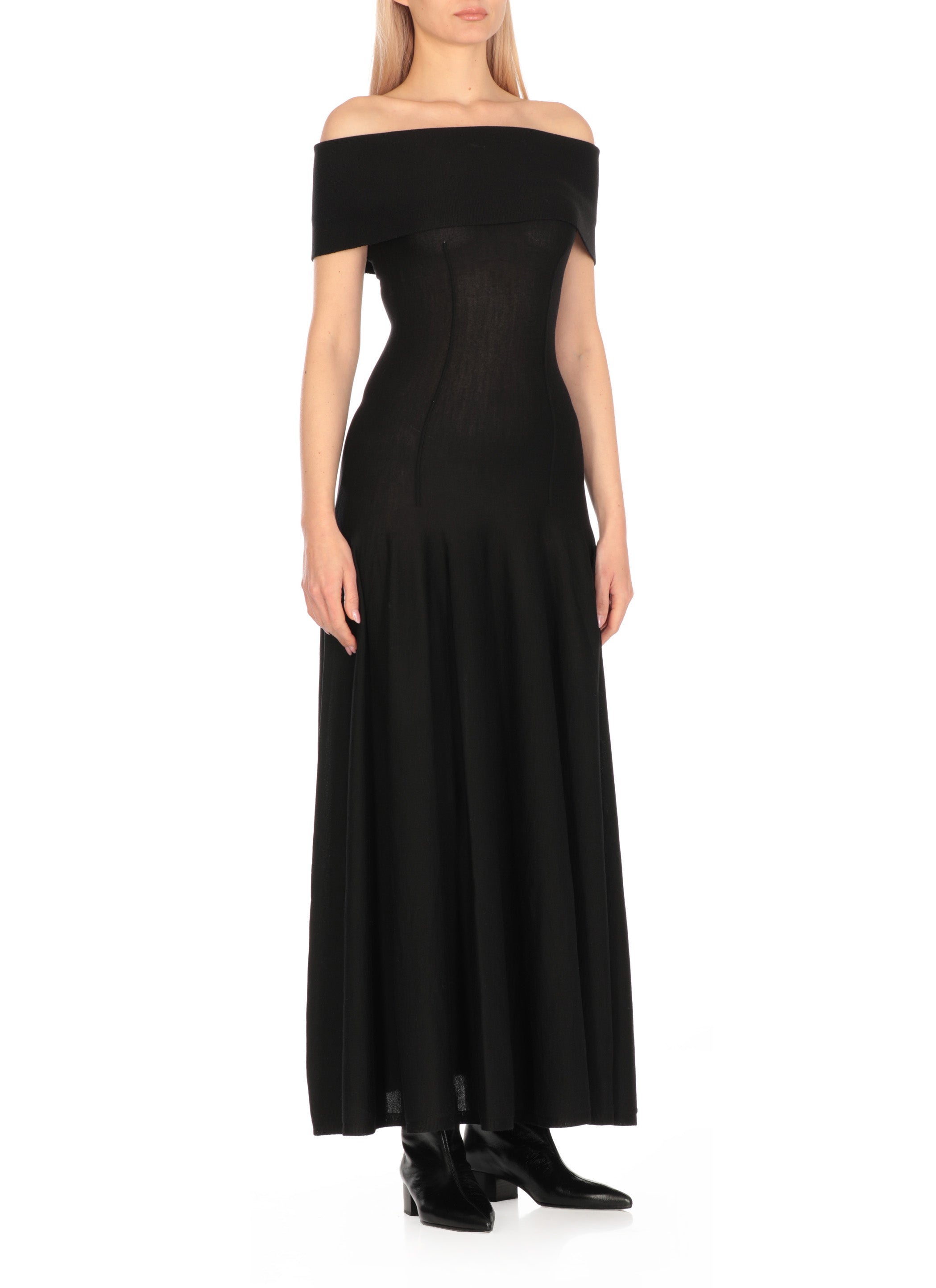 KHAITE Dresses Black Wool Polyamide
