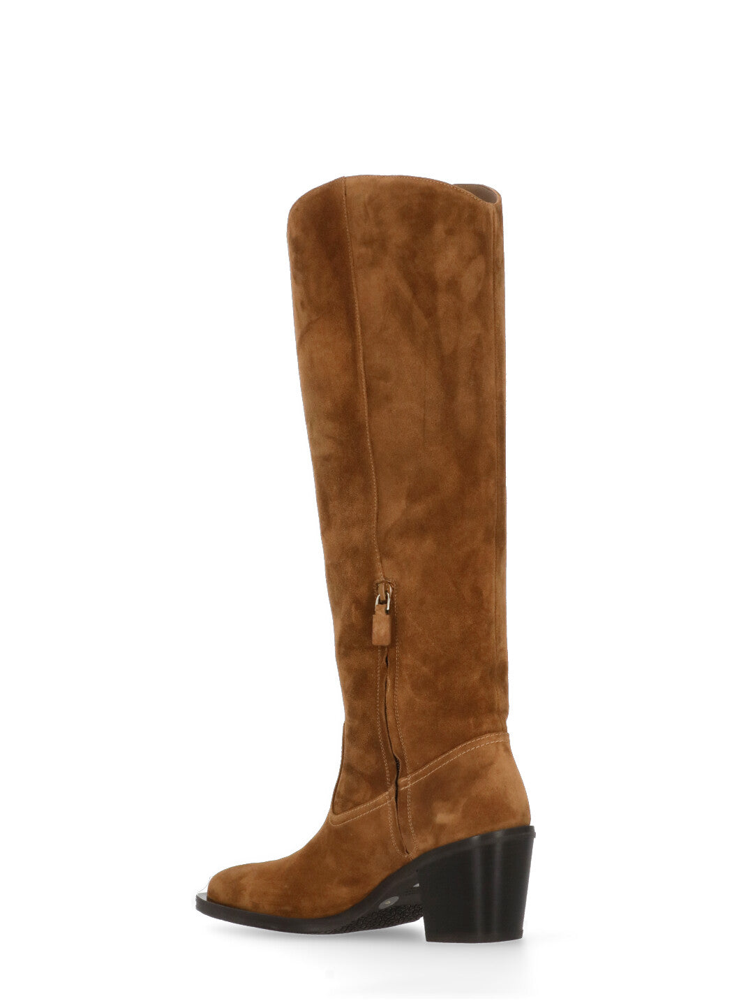 Stuart Weitzman Boots Brown Cowhide Sole: Rubber