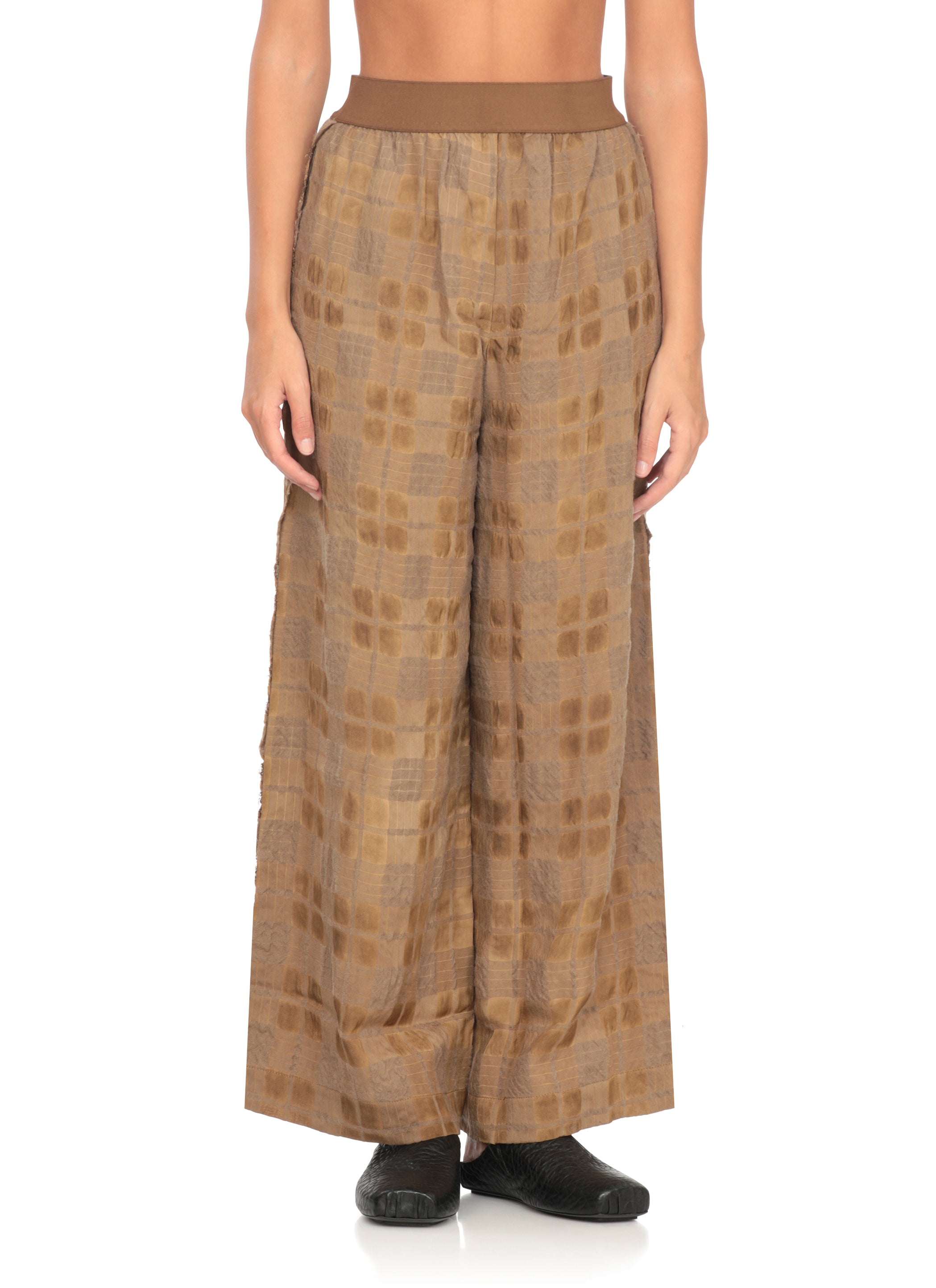 Uma Wang Trousers Beige Virgin Wool Viscose