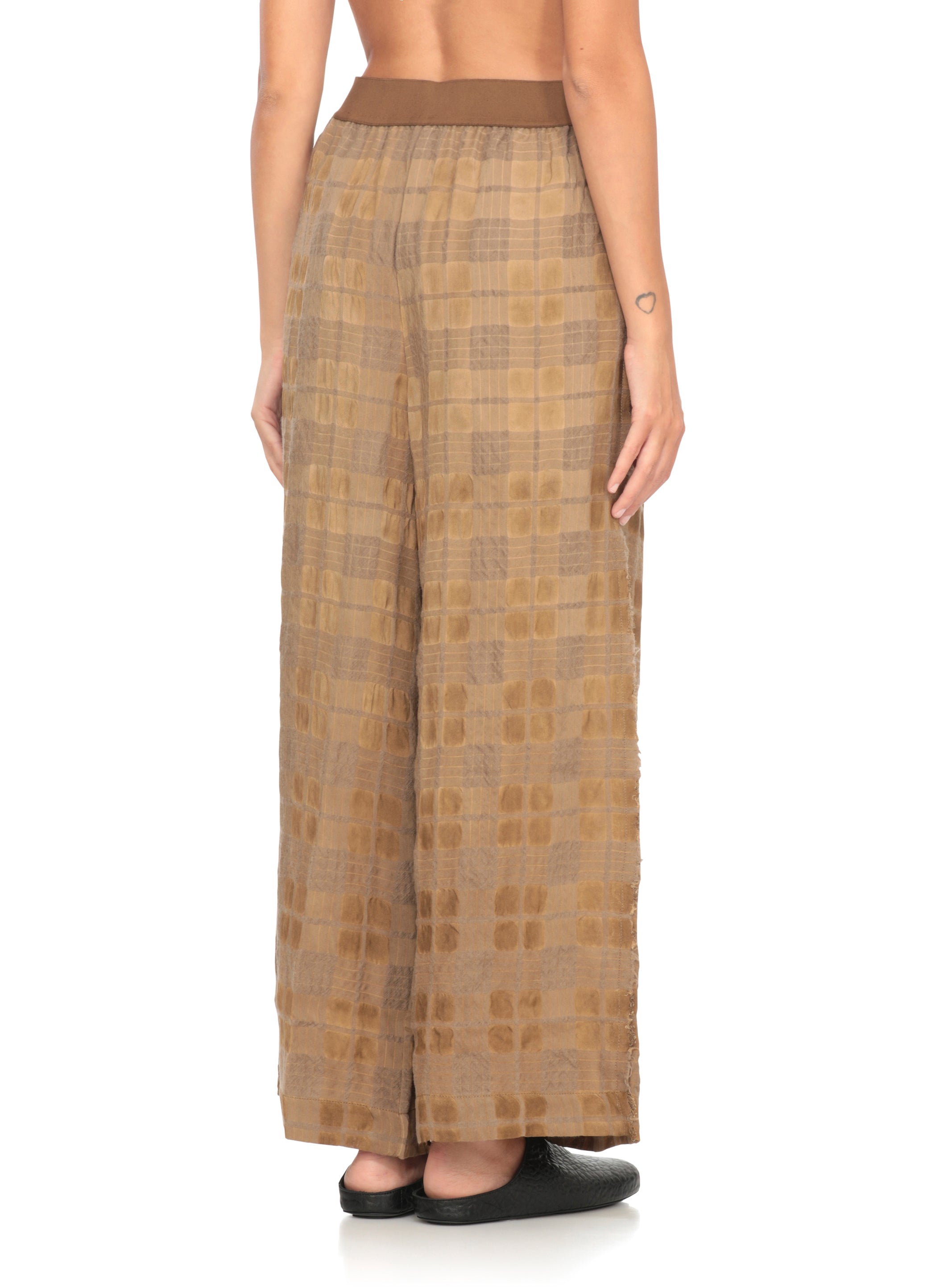 Uma Wang Trousers Beige Virgin Wool Viscose