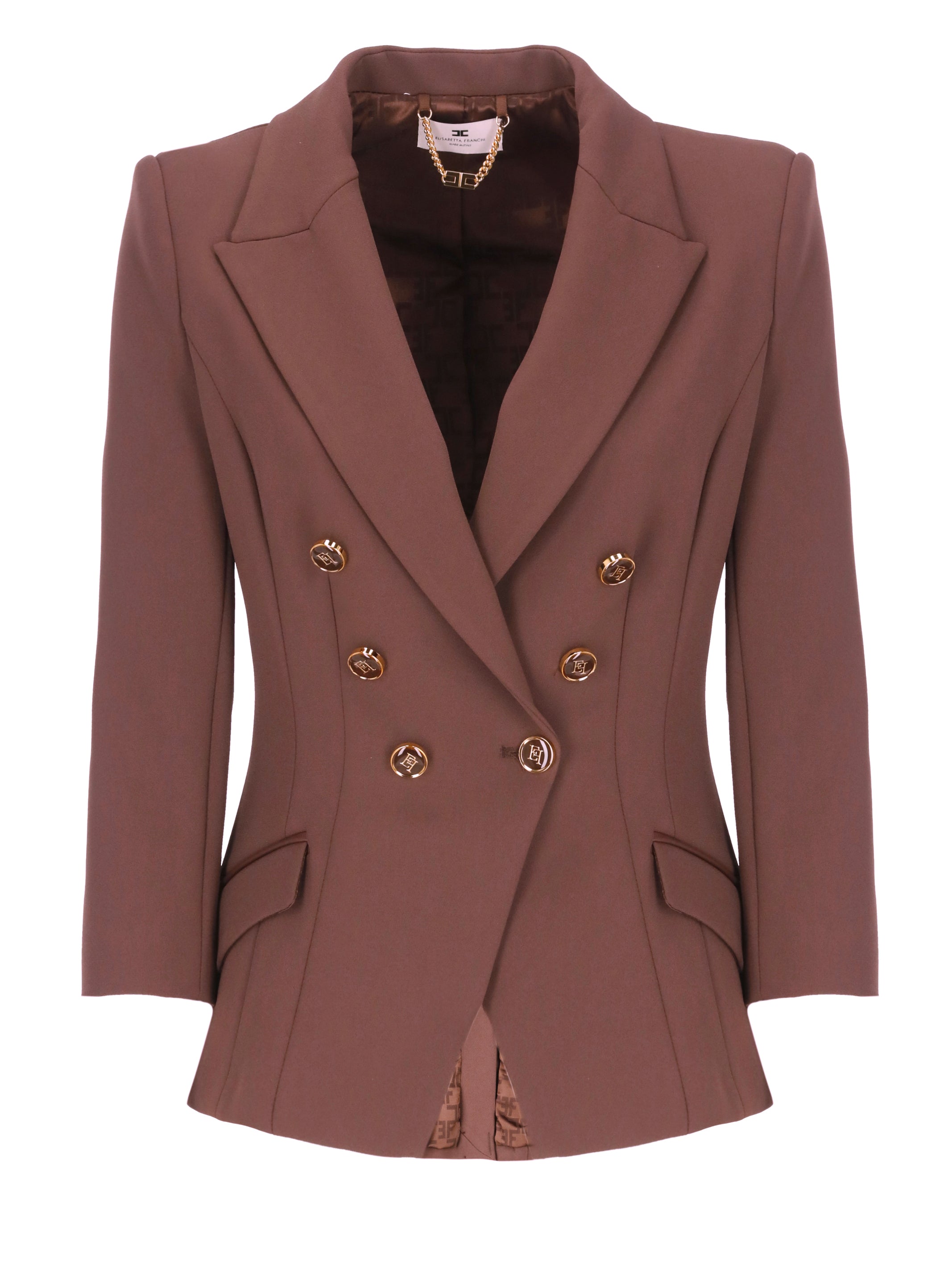 Elisabetta Franchi Jackets Brown