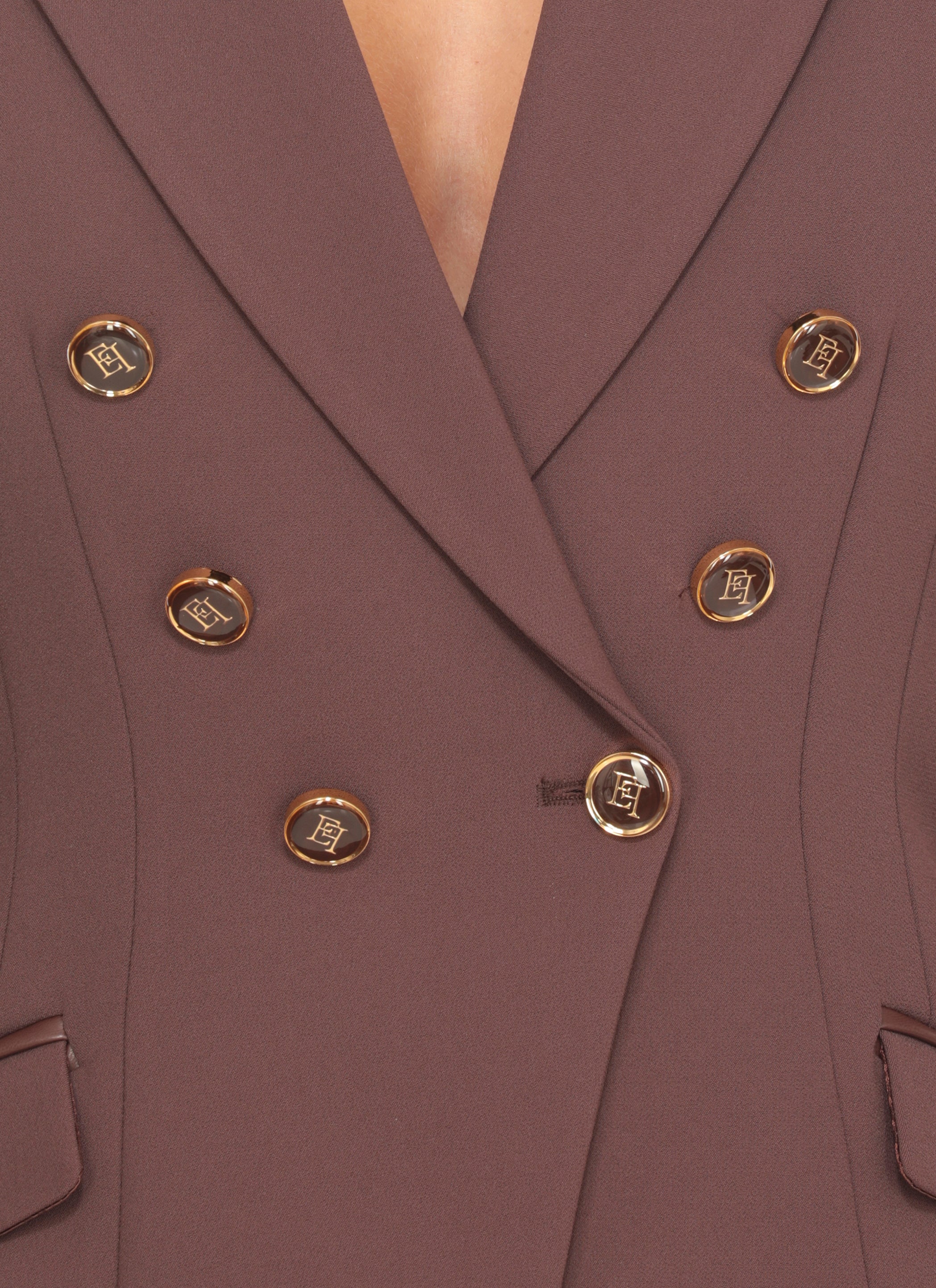 Elisabetta Franchi Jackets Brown